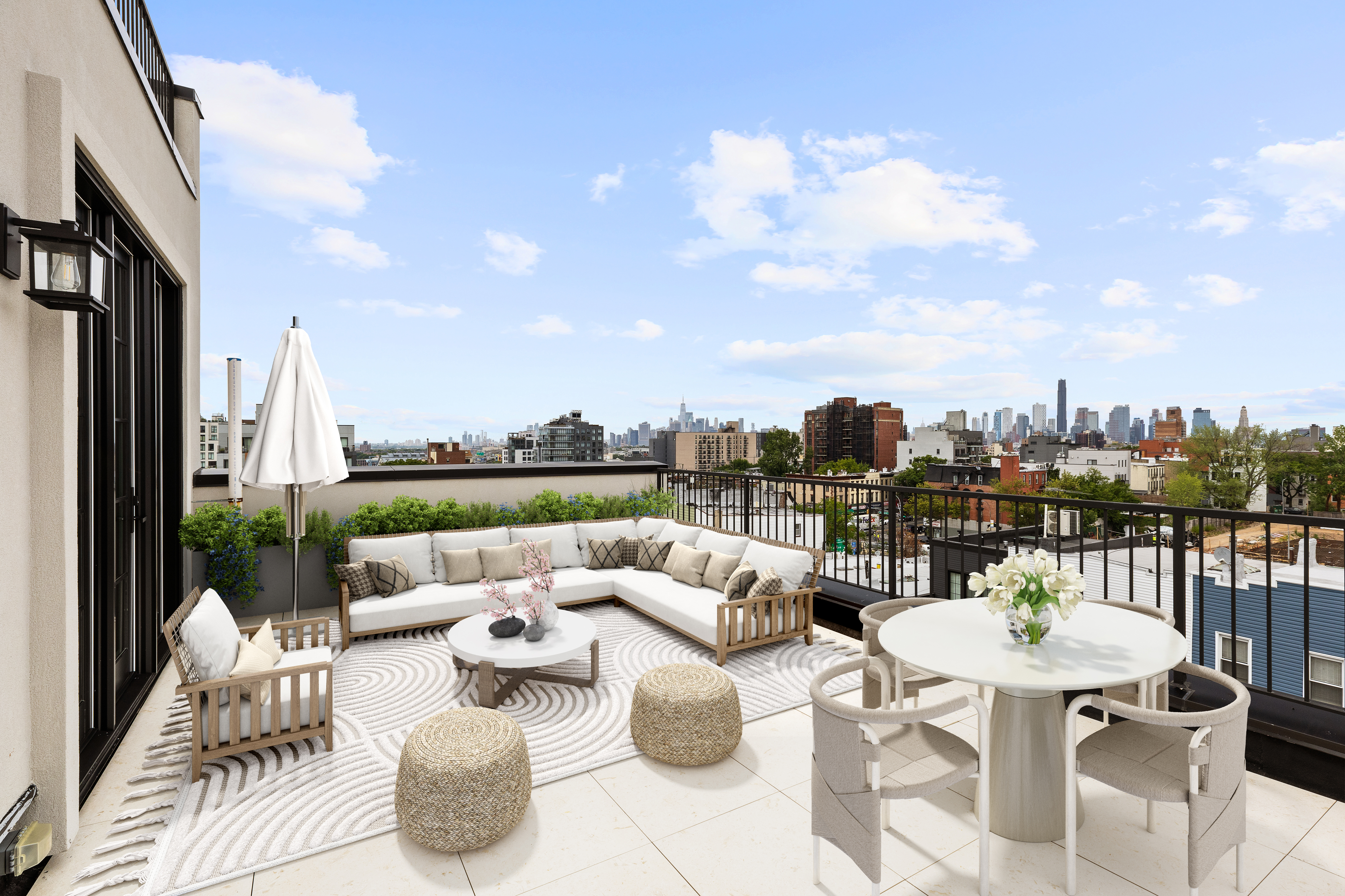 262 17th Street, Unit PH Brooklyn, NY 11215 - Photo 13 of 15 a view of a terrace with furniture and a terrace view