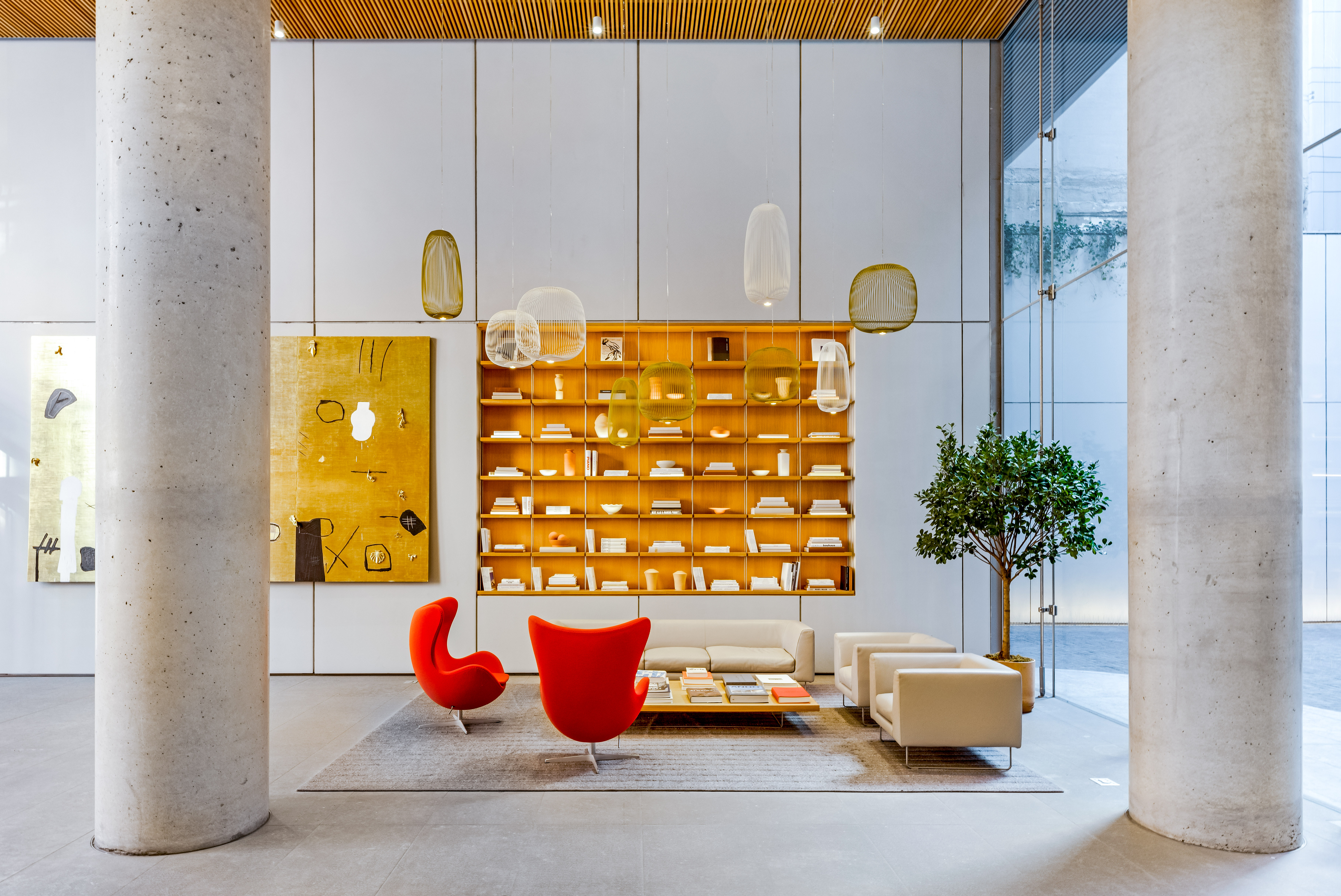 565 Broome Street, Unit S9A Manhattan, NY 10013 - Photo 8 of 19 a living room with furniture and potted plant