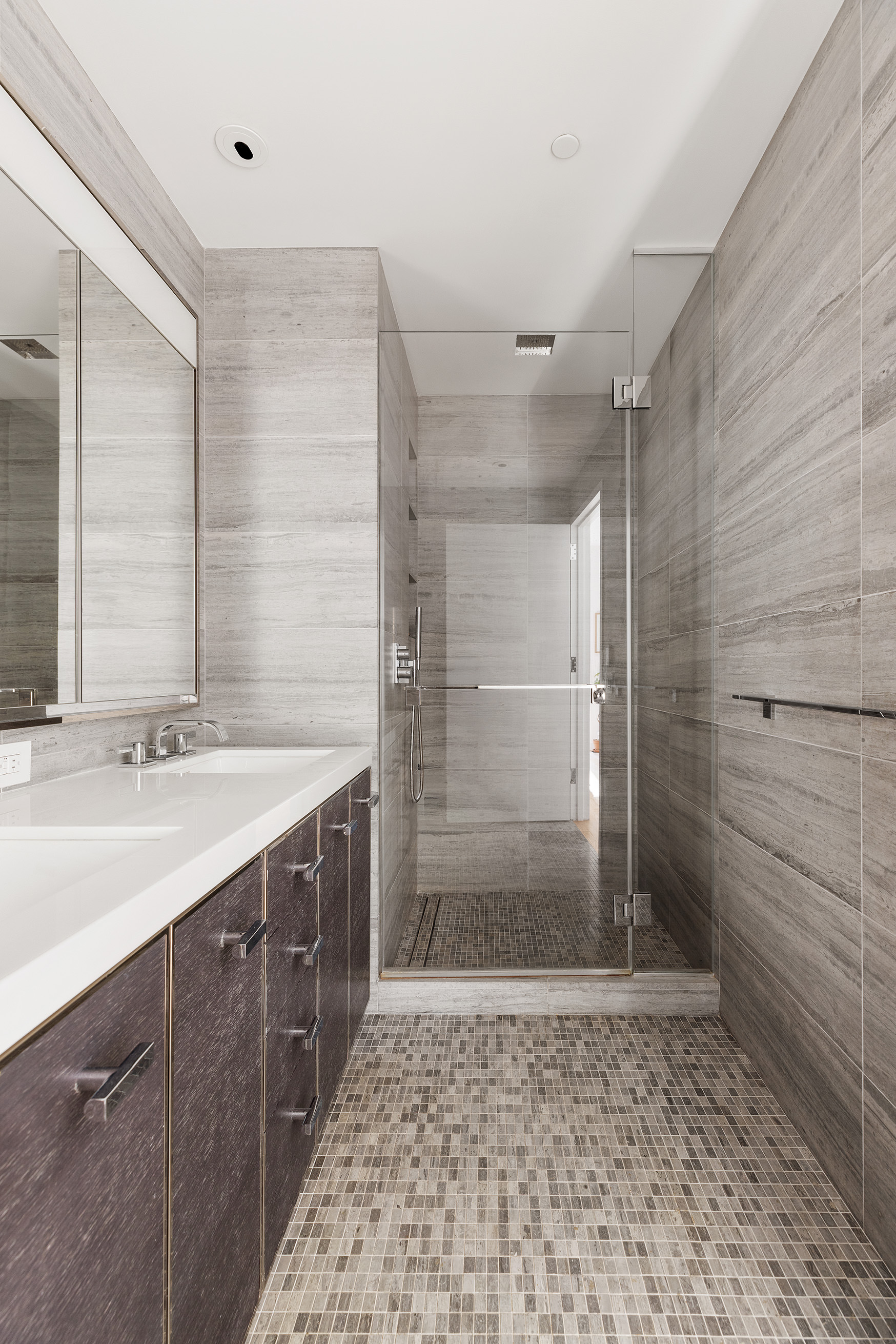 252 South Street, Unit 43C Manhattan, NY 10002 - Photo 7 of 10 a bathroom with a shower and a sink