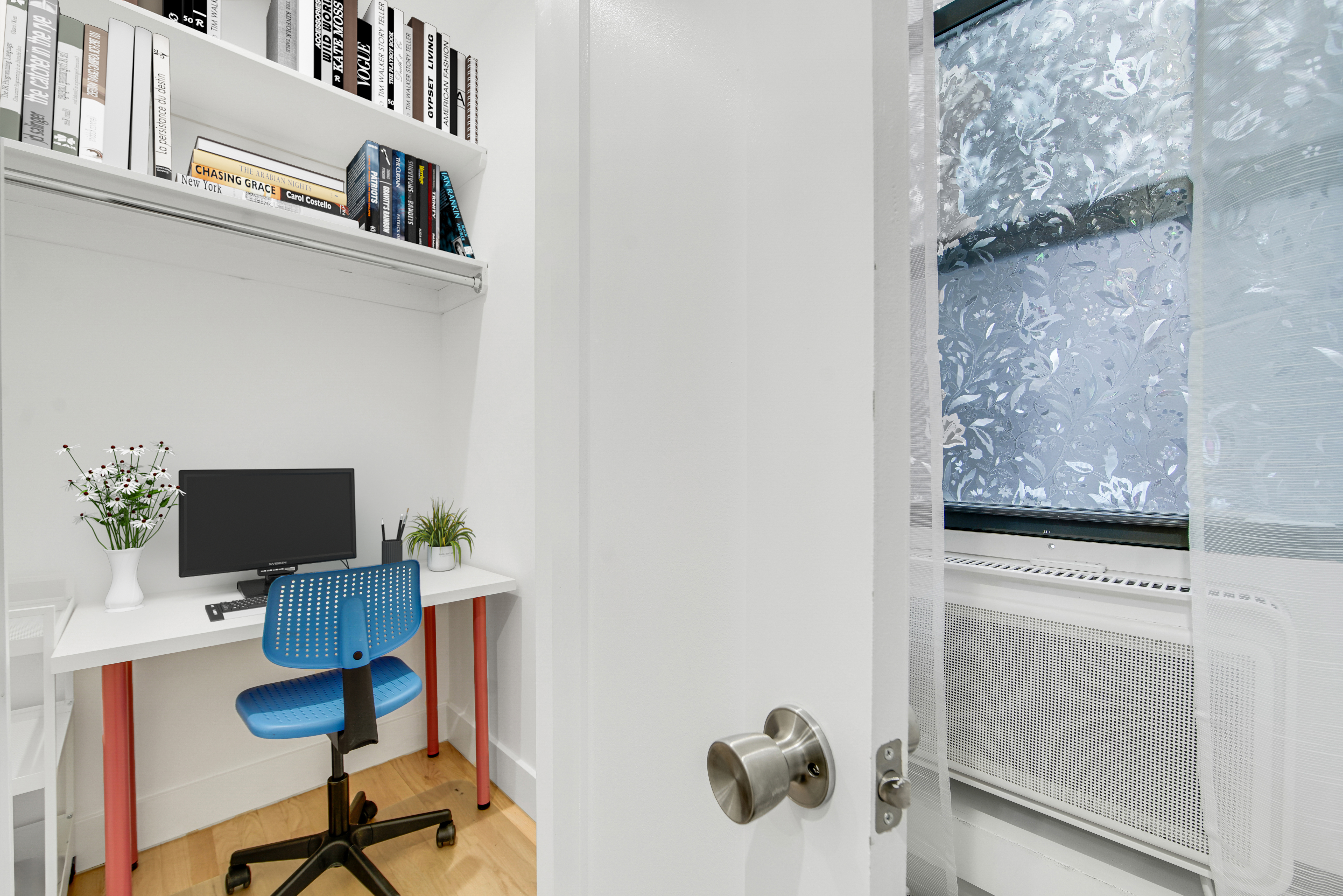 1878 Adam Clayton Powell Jr Boulevard, Unit 52 Manhattan, NY 10026 - Photo 10 of 13 a view of workspace with wooden floor windows