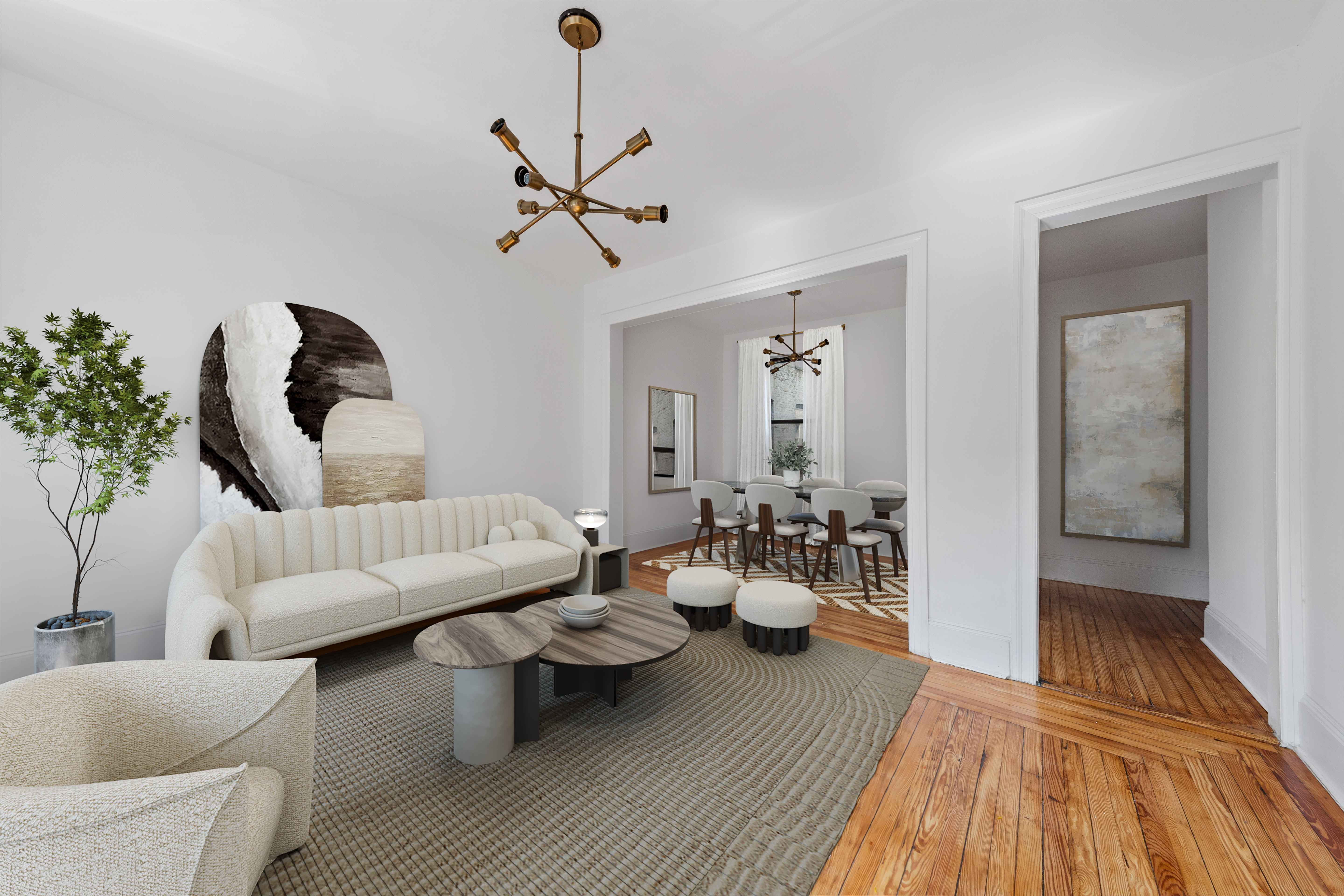 172 Prospect Park West, Unit 3L Brooklyn, NY 11215 - Photo 1 of 10 a living room with furniture and wooden floor
