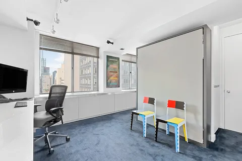 a workspace with a window