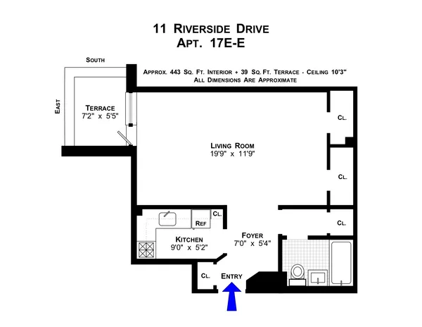 $4,200 | 11 Riverside Drive, Unit 17EE | Upper West Side