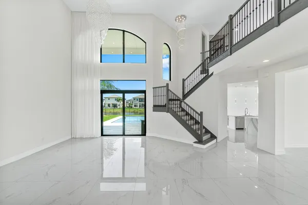 a view of an entryway with staircase