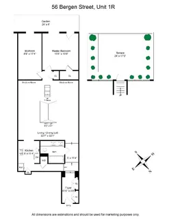 $1,998,750 | 56 Bergen Street, Unit 1R | Cobble Hill