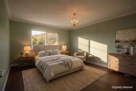 a bedroom with bed and window
