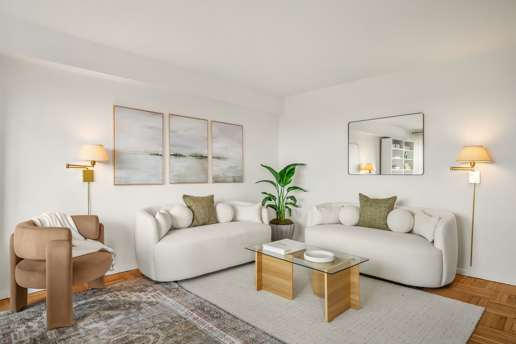 175 West 13th Street, Unit 19C Manhattan, NY 10011 - Photo 13 of 20 a living room with furniture and a large window
