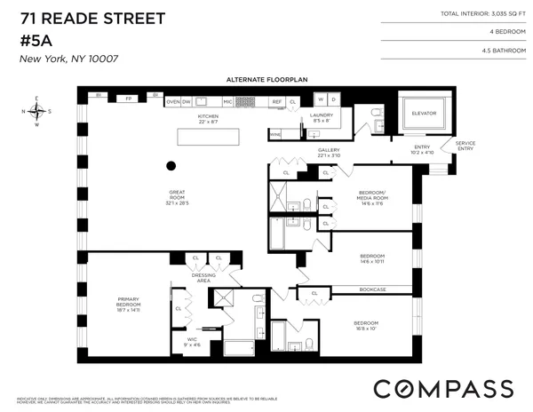 $7,250,000 | 71 Reade Street, Unit 5A | TriBeCa