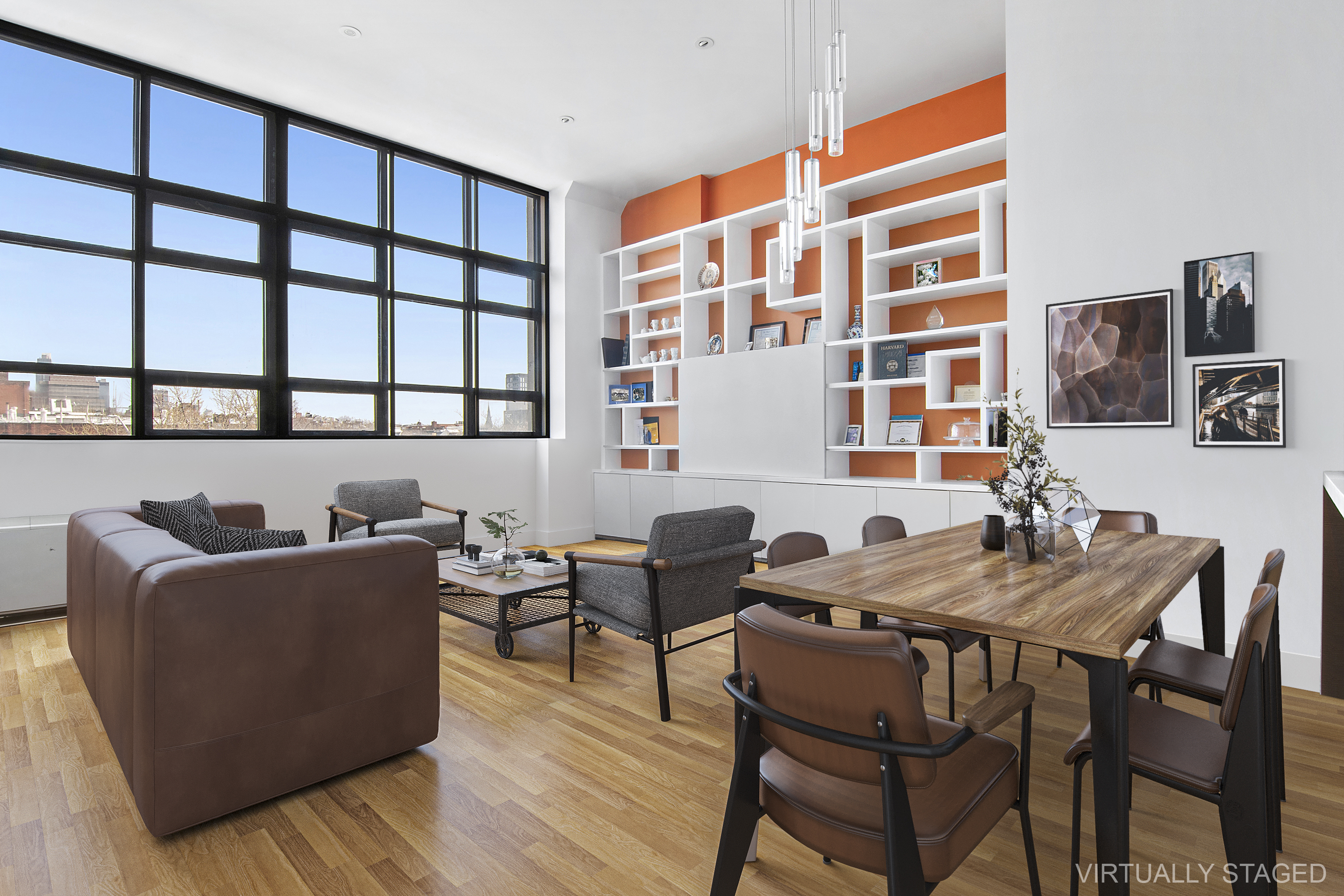 360 Furman Street, Unit 510 Brooklyn, NY 11201 - Photo 2 of 38 a work room with furniture and rug floor