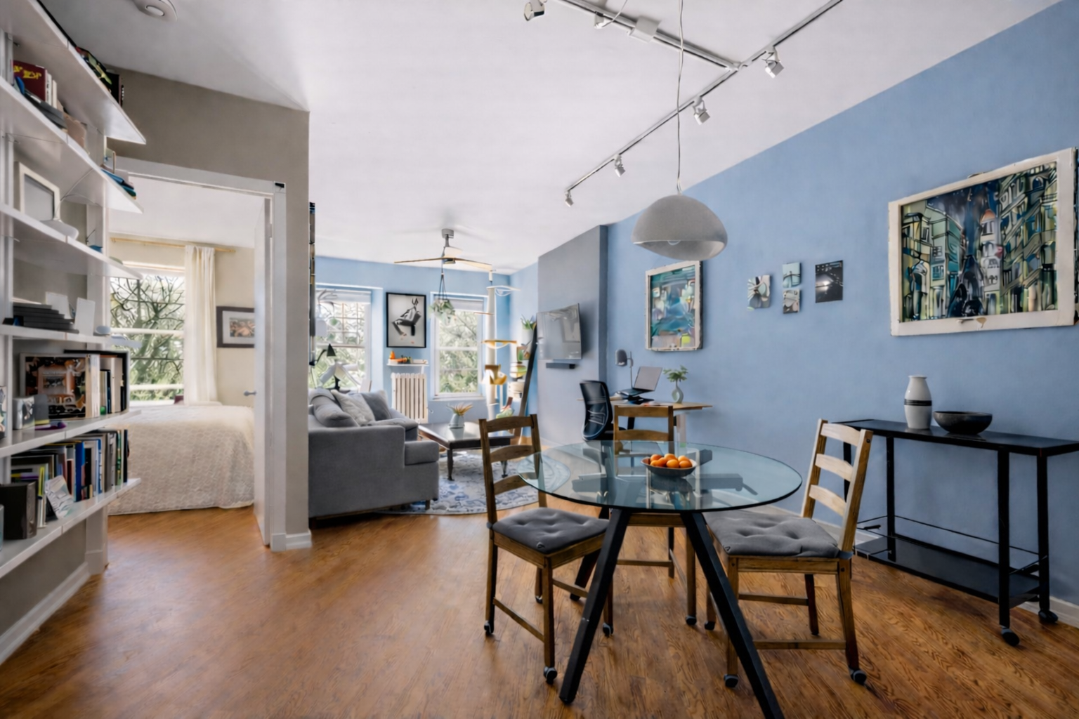 376 Bergen Street, Unit 4R Brooklyn, NY 11217 - Photo 2 of 8 a dining room with furniture and wooden floor