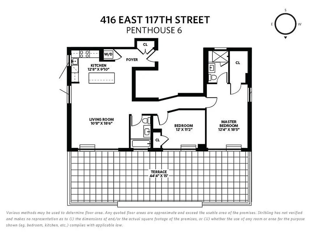 416 East 117th Street, Unit PH6 Manhattan, NY 10035 - Photo 20 of 20 a picture of a bench in a white building