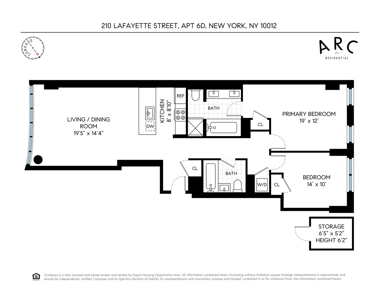 $2,500,000 | 210 Lafayette Street, Unit 6D | SoHo