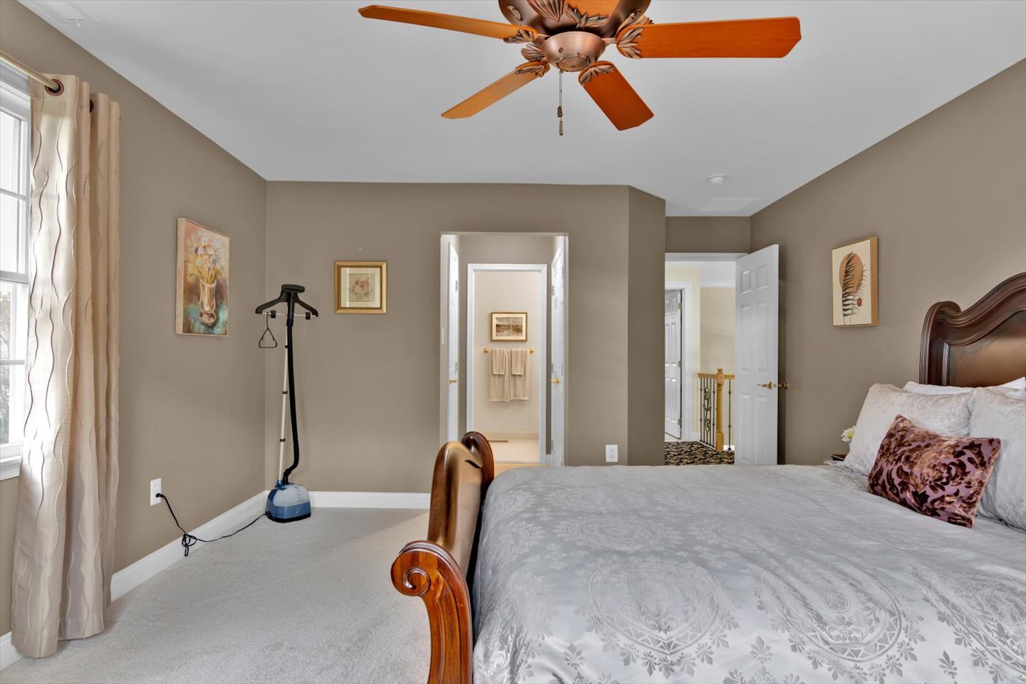 3 Pembroke Drive Voorhees, NJ 08043 - Photo 68 of 112 a bedroom with a bed and a chandelier