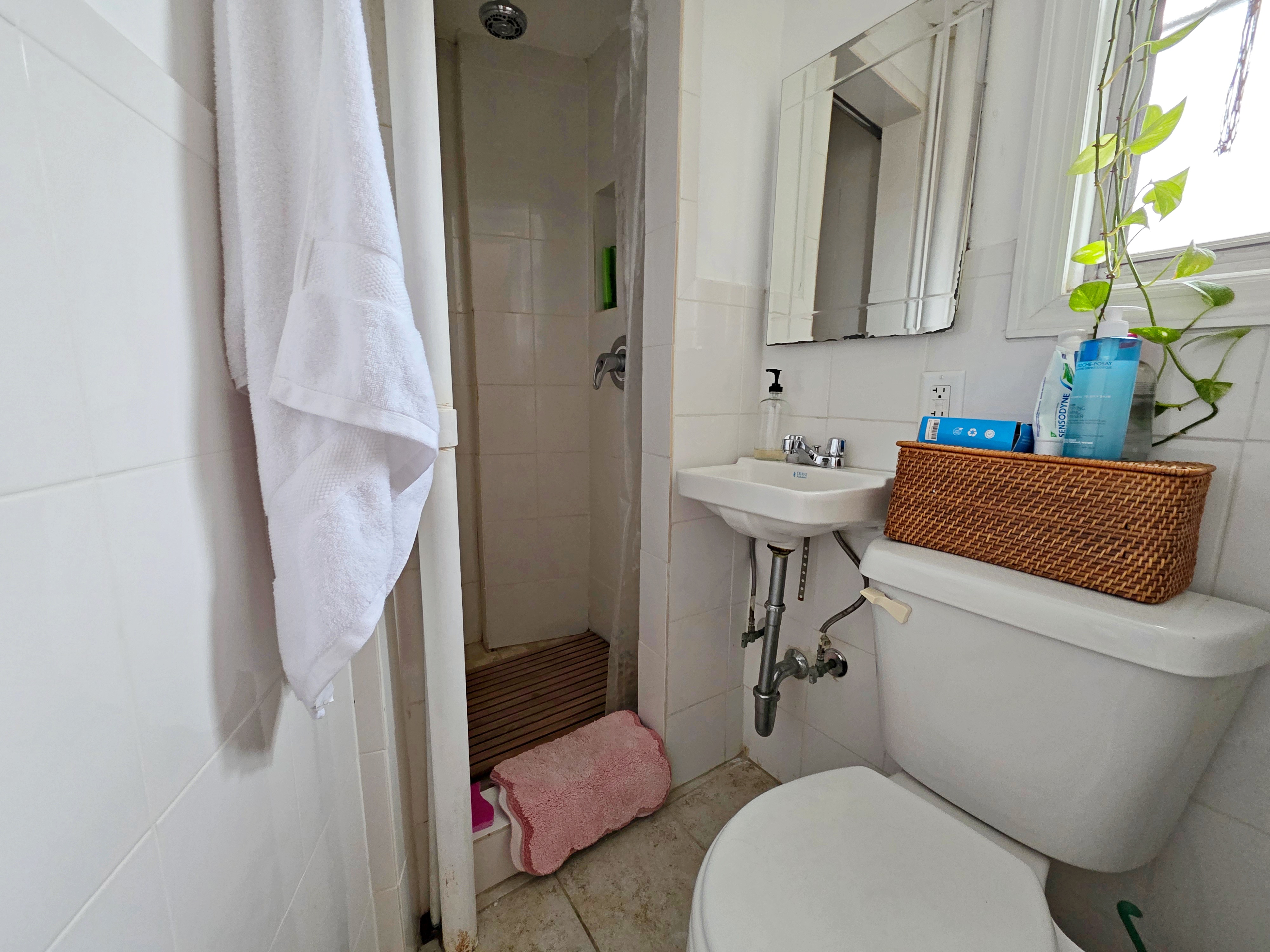 214 Devoe Street, Unit 2 Brooklyn, NY 11211 - Photo 8 of 8 a bathroom with a sink a toilet and a mirror