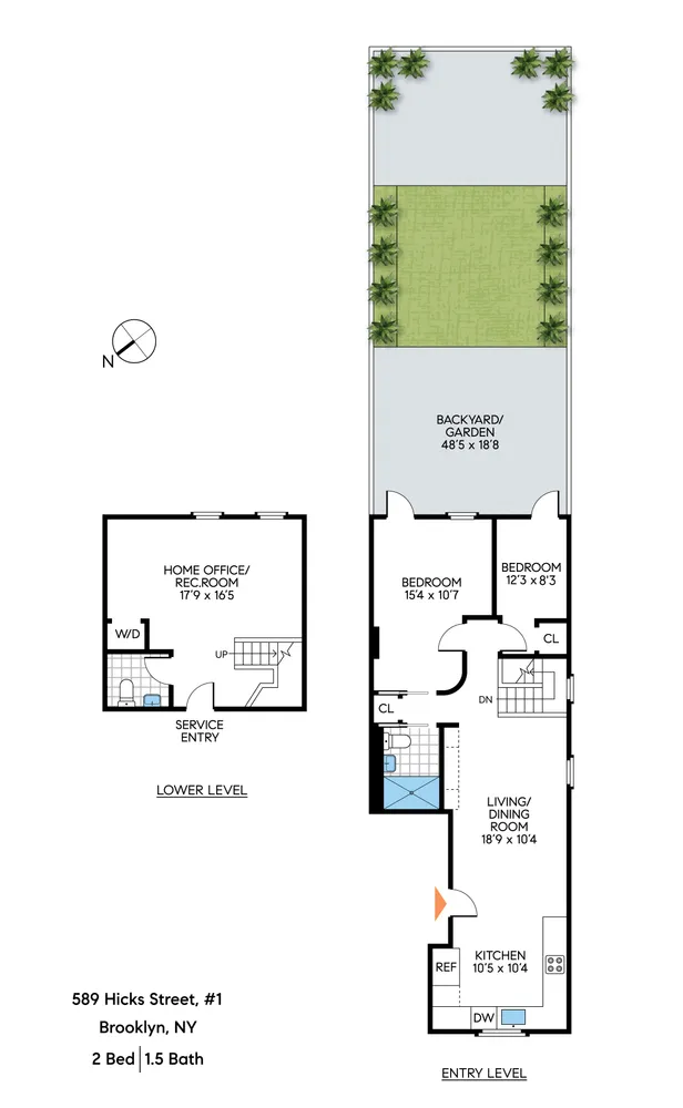 $1,690,000 | 589 Hicks Street, Unit 1 | Carroll Gardens