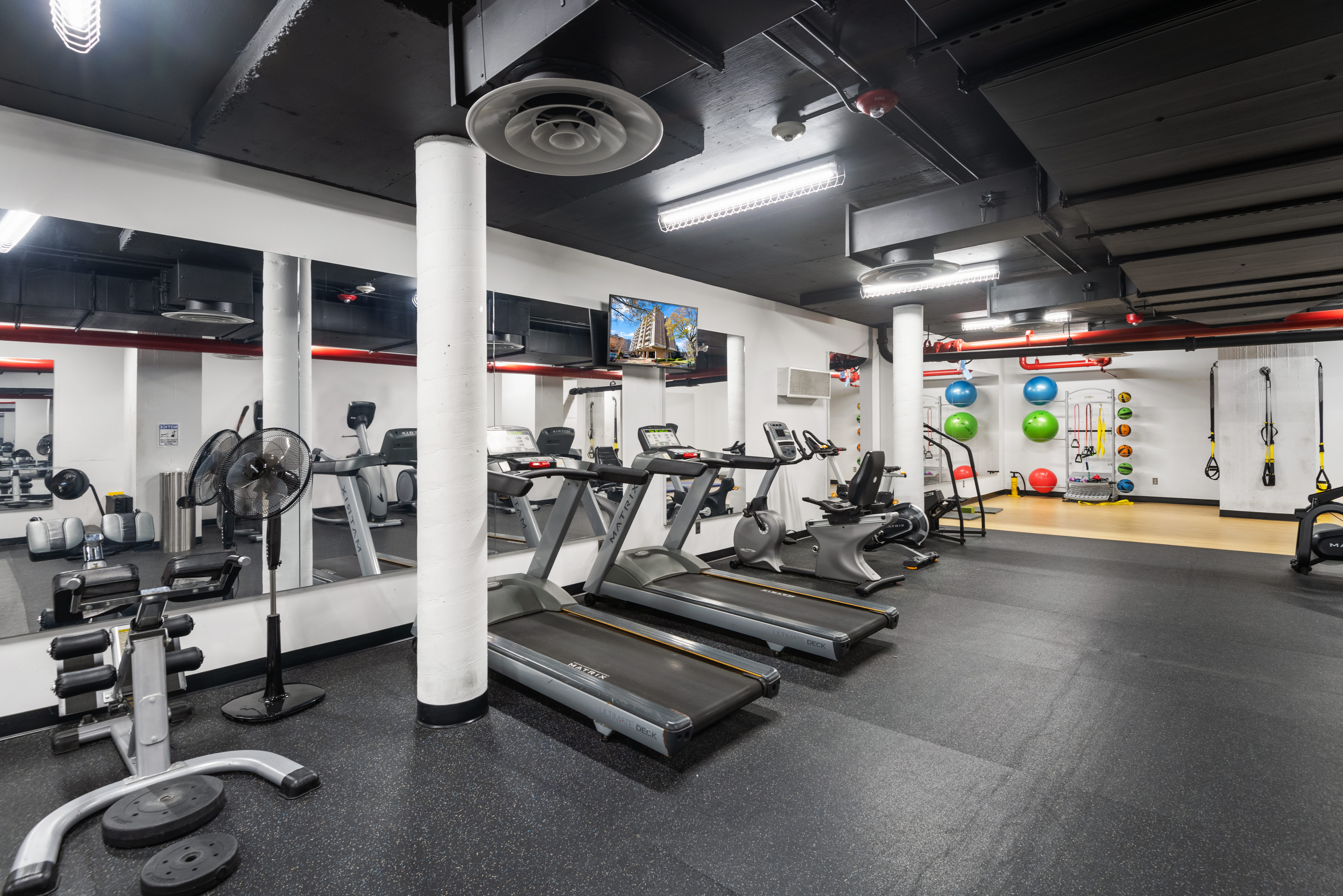 490 M Street Southwest, Unit W802 Washington, DC 20024 - Photo 19 of 24 a view of a room with gym equipment