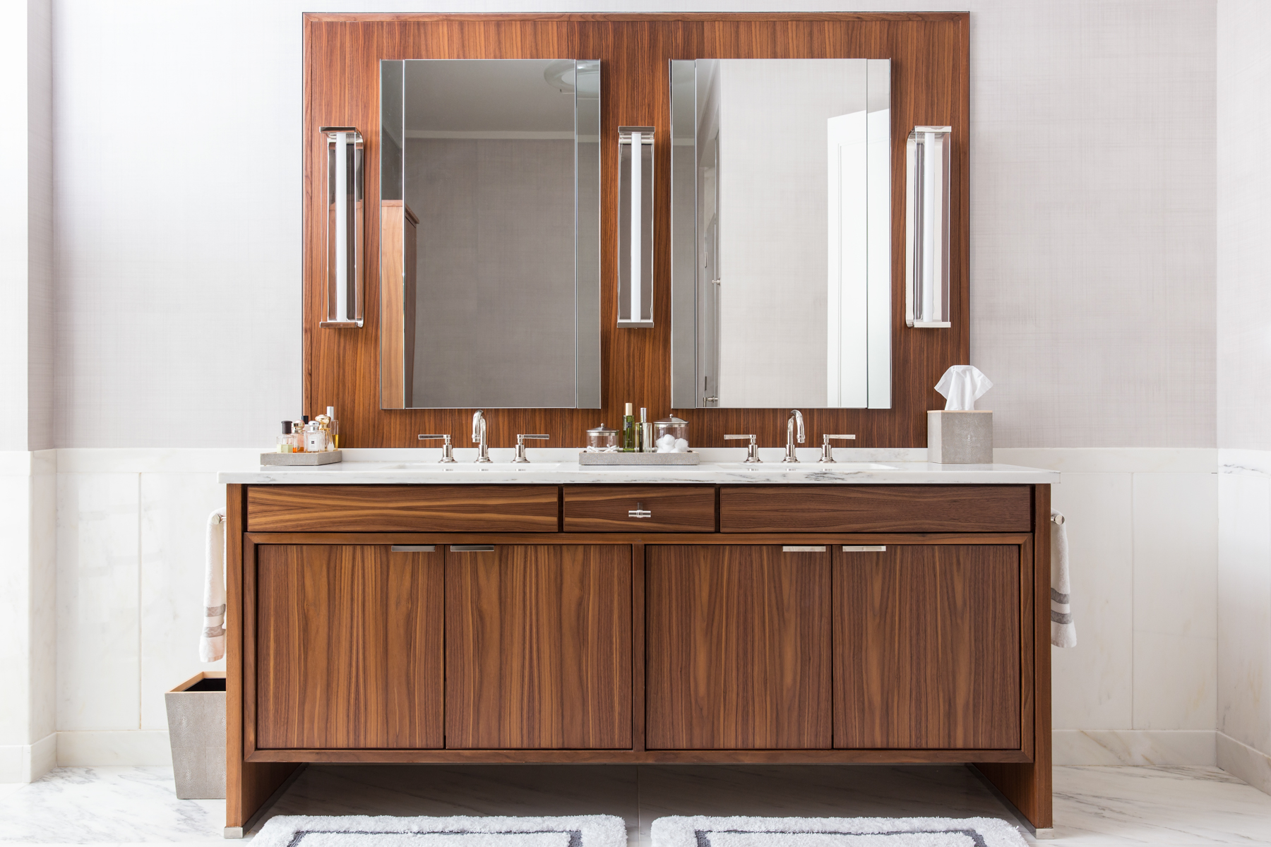 150 Charles Street, Unit M10 Manhattan, NY 10014 - Photo 12 of 34 a bathroom with a sink and a mirror