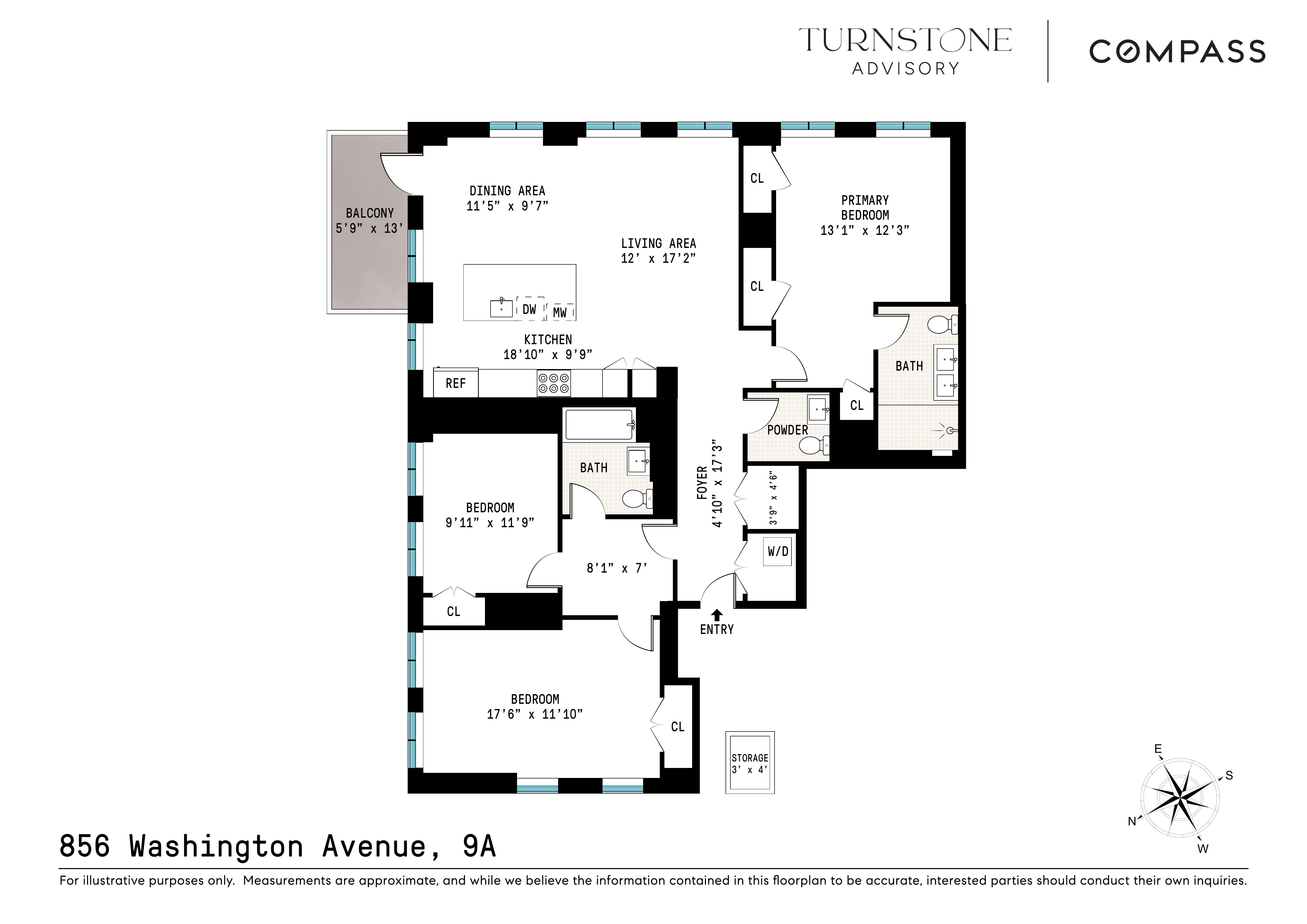 856 Washington Avenue, Unit 9A Brooklyn, NY 11238 - Photo 25 of 25 a picture of a floor plan