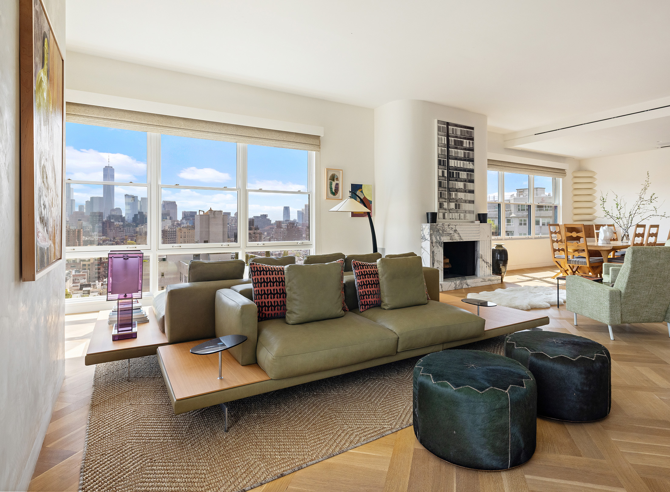 65 West 13th Street, Unit PHD Manhattan, NY 10011 - Photo 25 of 45 a living room with furniture and a large window