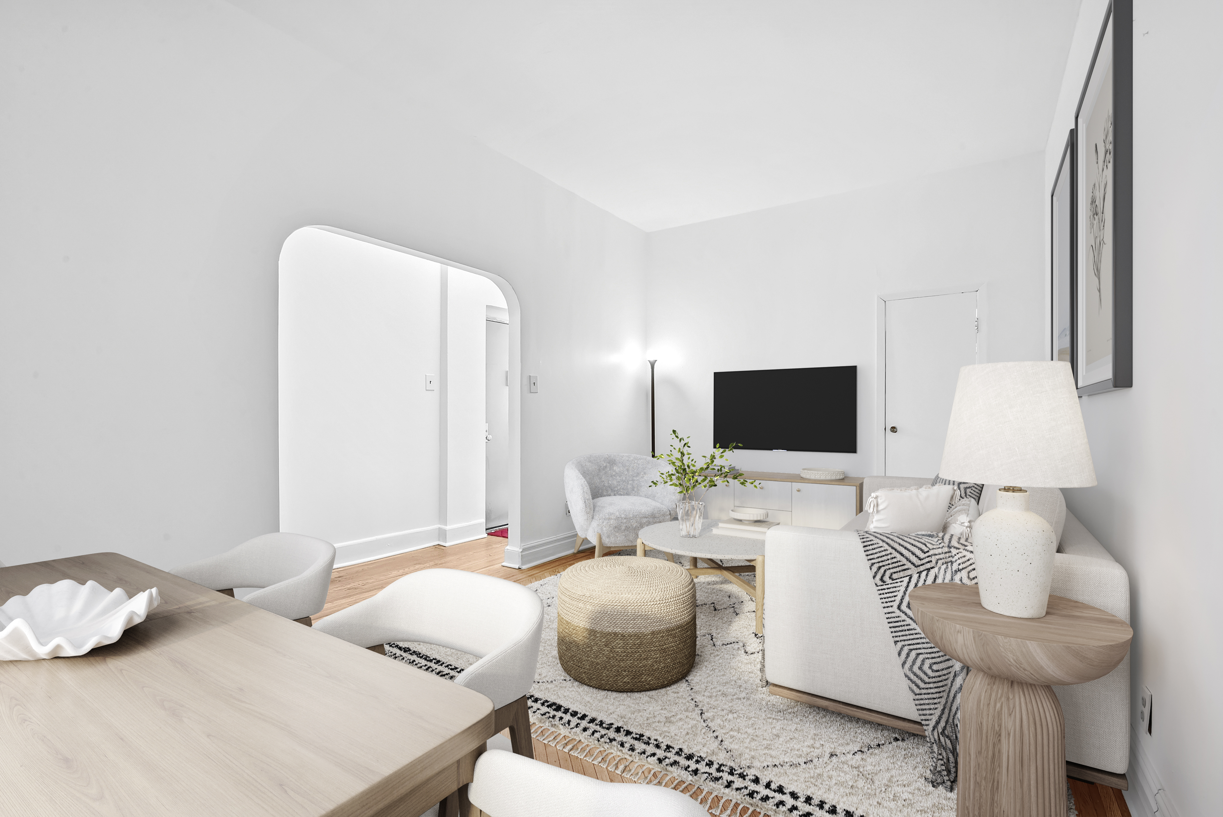 773 Eastern Parkway, Unit 1A Brooklyn, NY 11213 - Photo 3 of 11 a bedroom with furniture and a flat screen tv