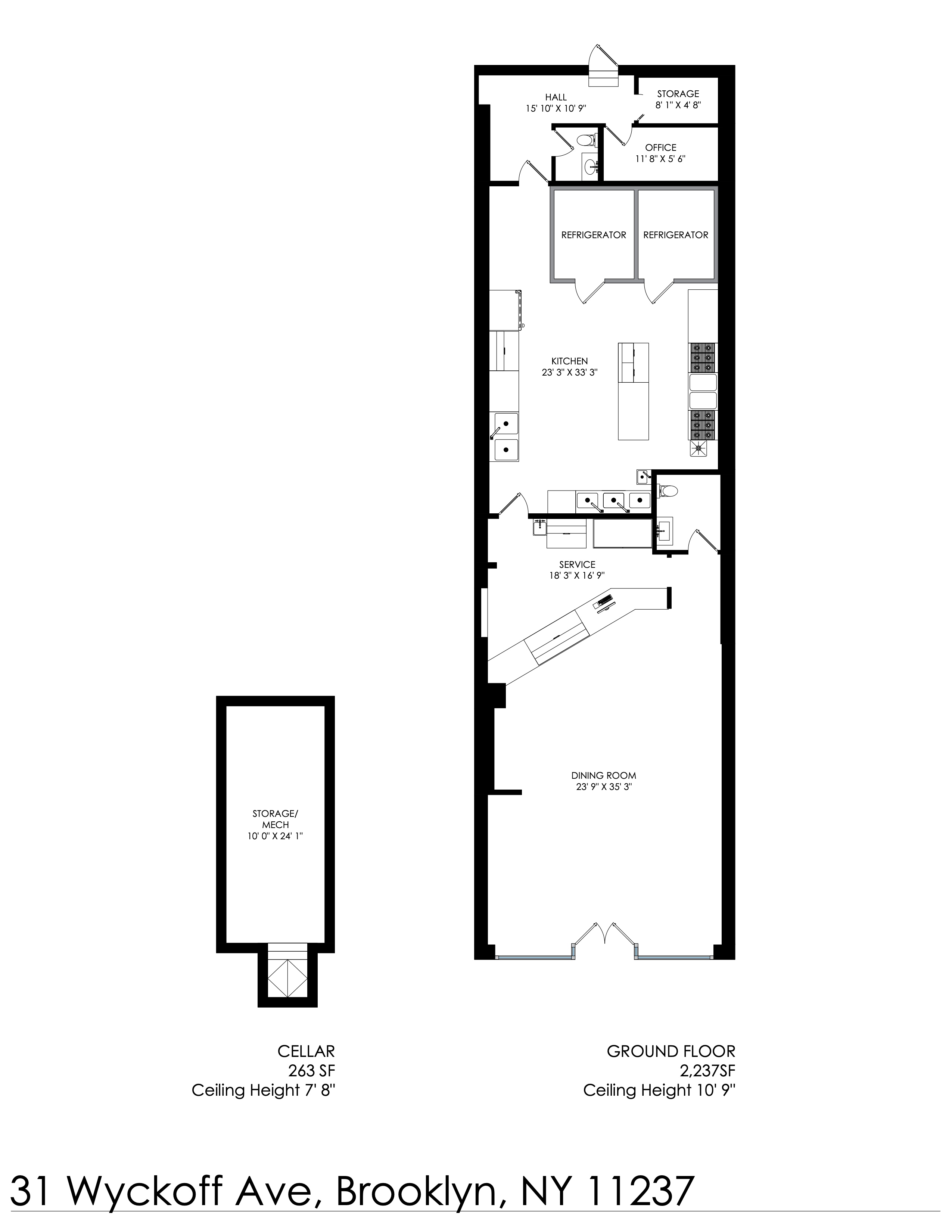 Wyckoff Avenue Brooklyn, NY 11237 - Photo 8 of 9 a picture of a floor plan