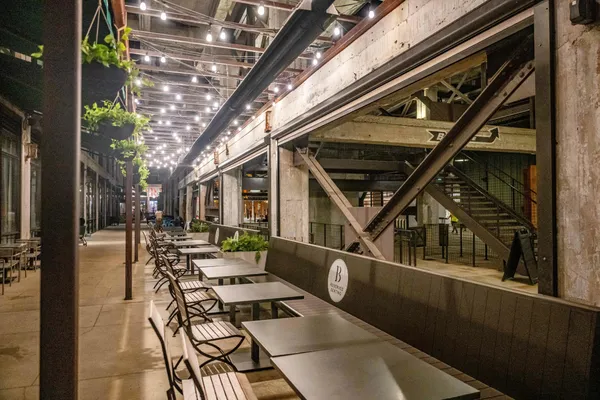 a view of a city that has tall buildings