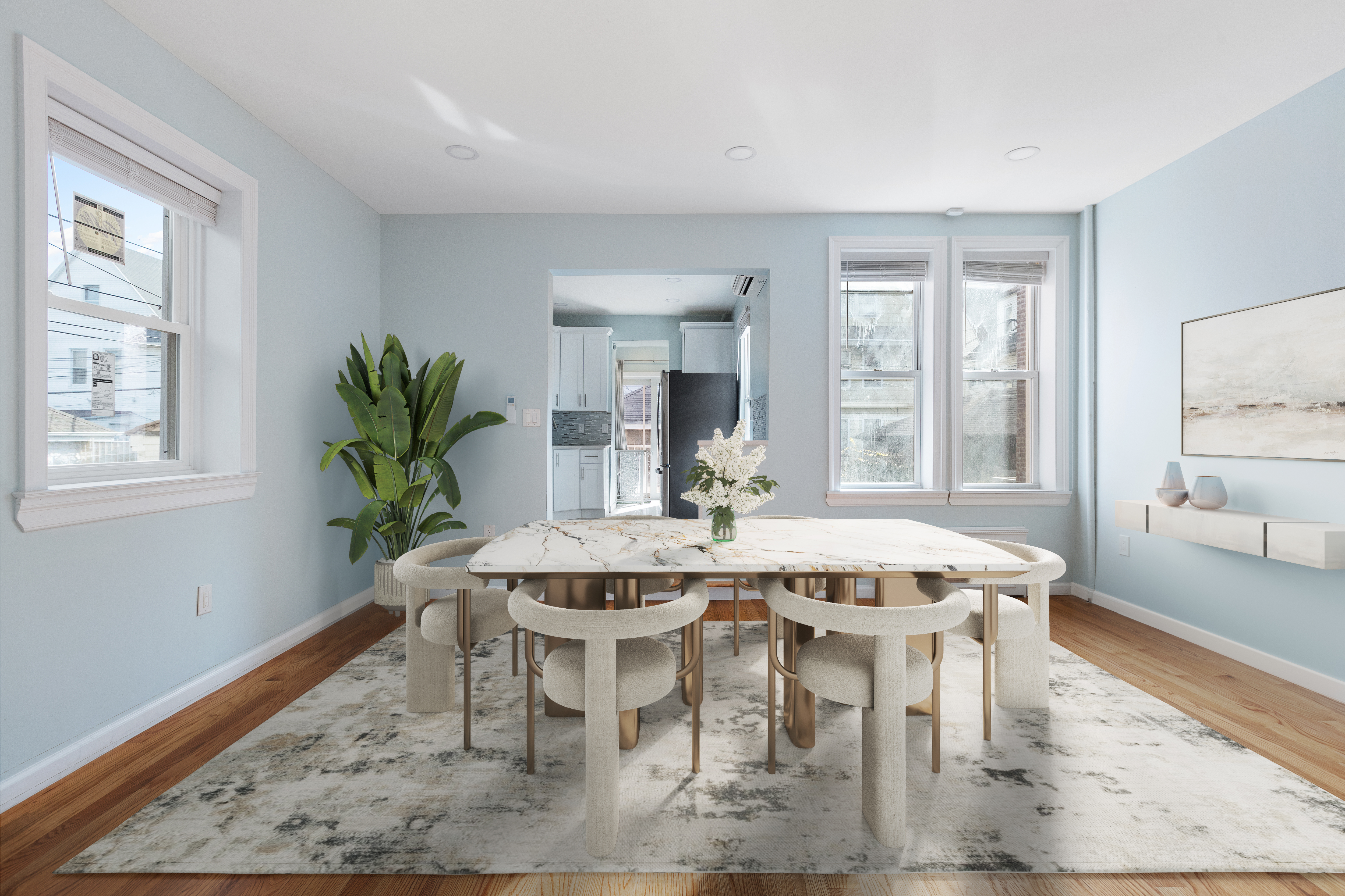2773 Bedford Avenue Brooklyn, NY 11210 - Photo 5 of 13 a view of a dining room with furniture window and wooden floor