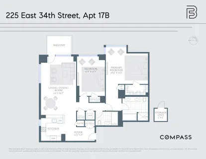 $1,999,900 | 225 East 34th Street, Unit 17B | Murray Hill