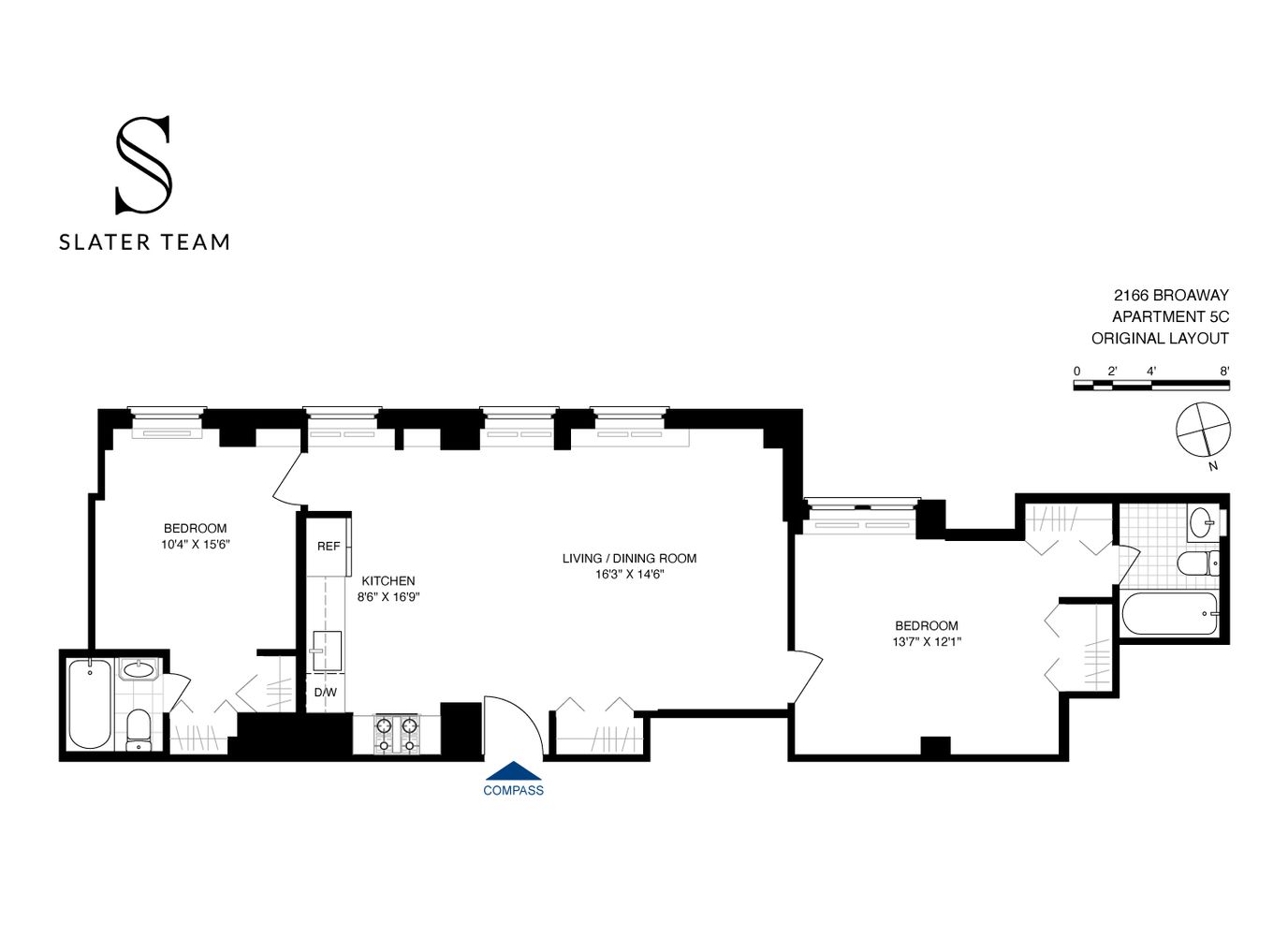 $955,000 | 2166 Broadway, Unit 5C | Upper West Side