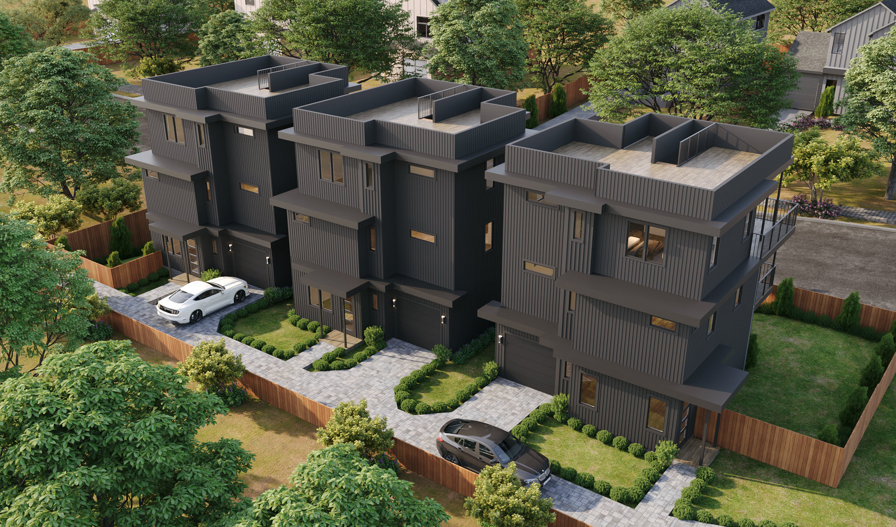 505 Philco Drive, Unit 1 2 3 Austin, TX 78745 - Photo 2 of 12 an aerial view of a house with yard