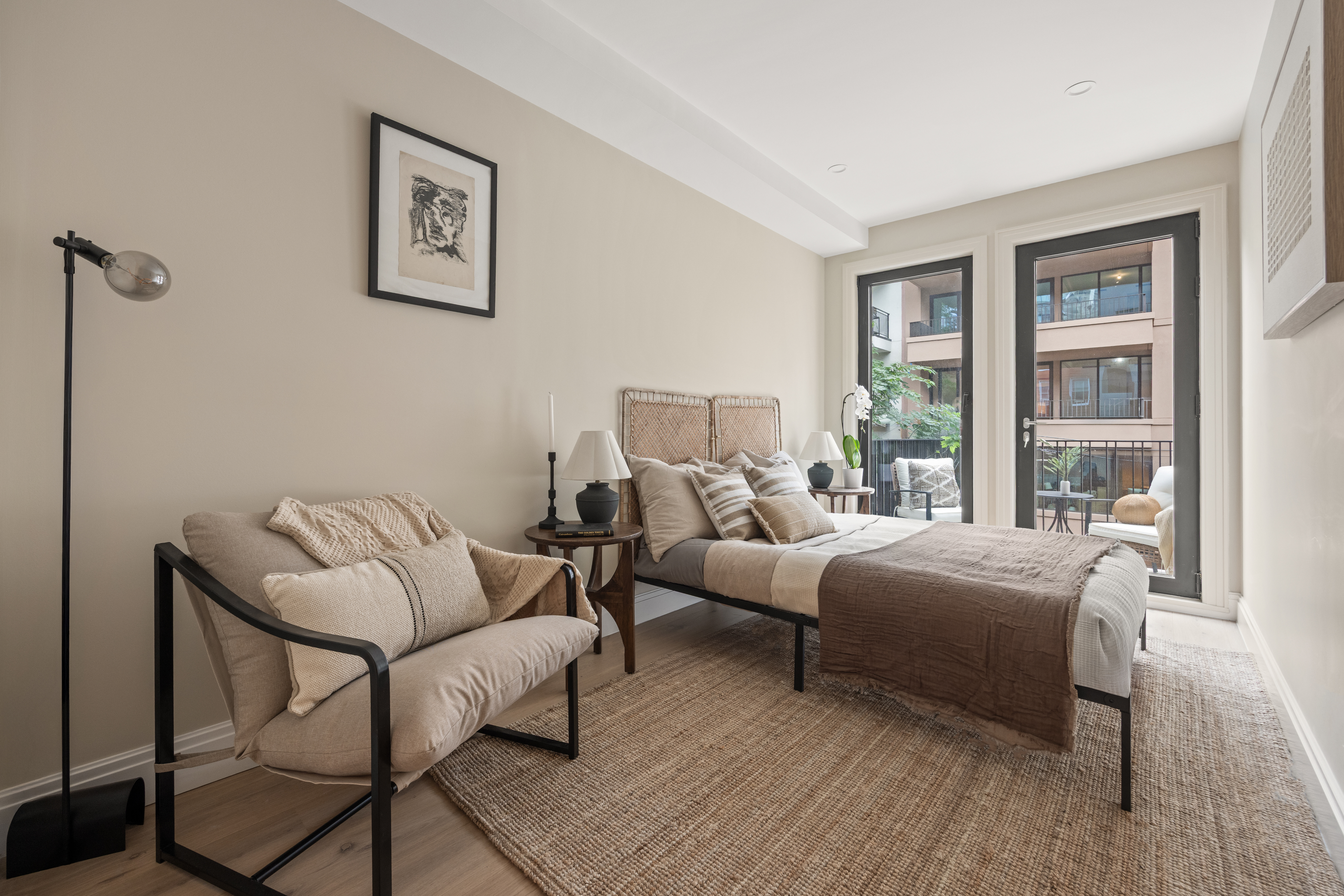 354 Dean Street, Unit 2 Brooklyn, NY 11217 - Photo 5 of 10 a bedroom with furniture and windows