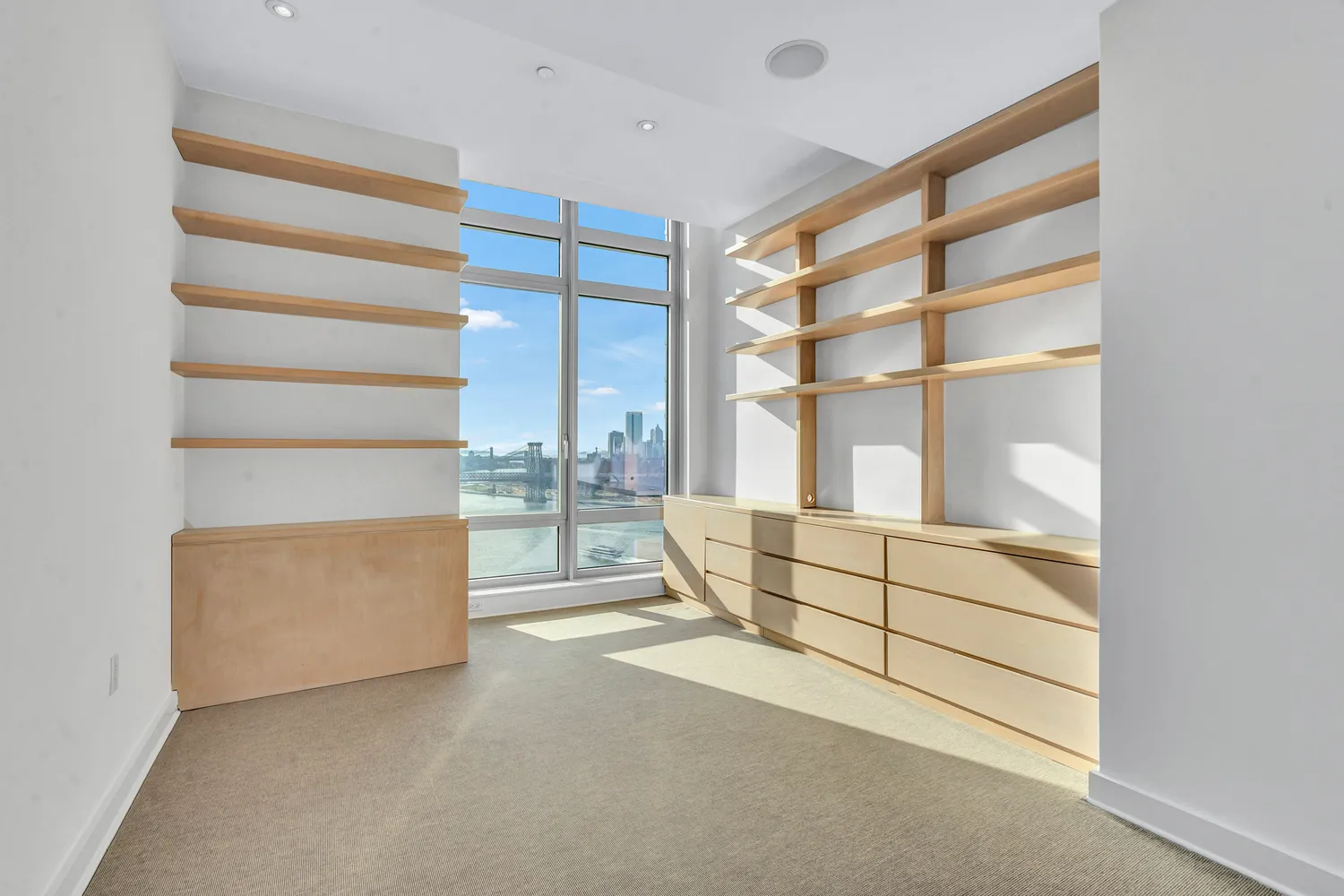 a room with furniture and a window