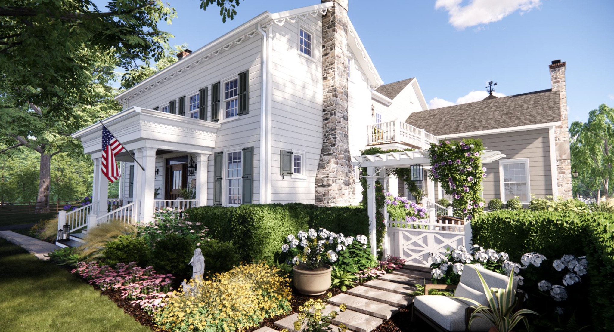 321 Lurgan Road New Hope, PA 18938 - Photo 2 of 30 a front view of a house with a garden