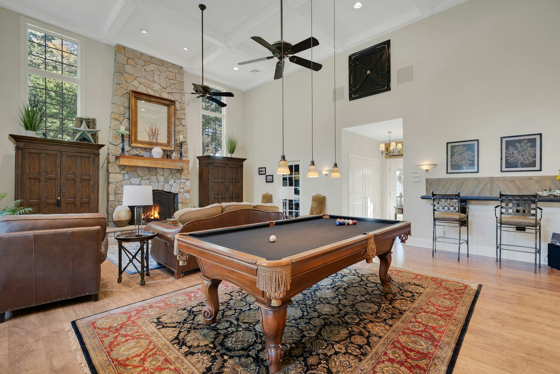 29 Evergreen Lane Watchung, NJ 07069 - Photo 13 of 54 a living room with furniture a table and a fireplace