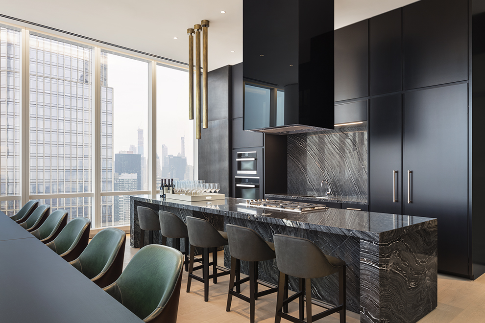 15 Hudson Yards, Unit 77B Manhattan, NY 10001 - Photo 20 of 24 a dining room with furniture and a floor to ceiling window