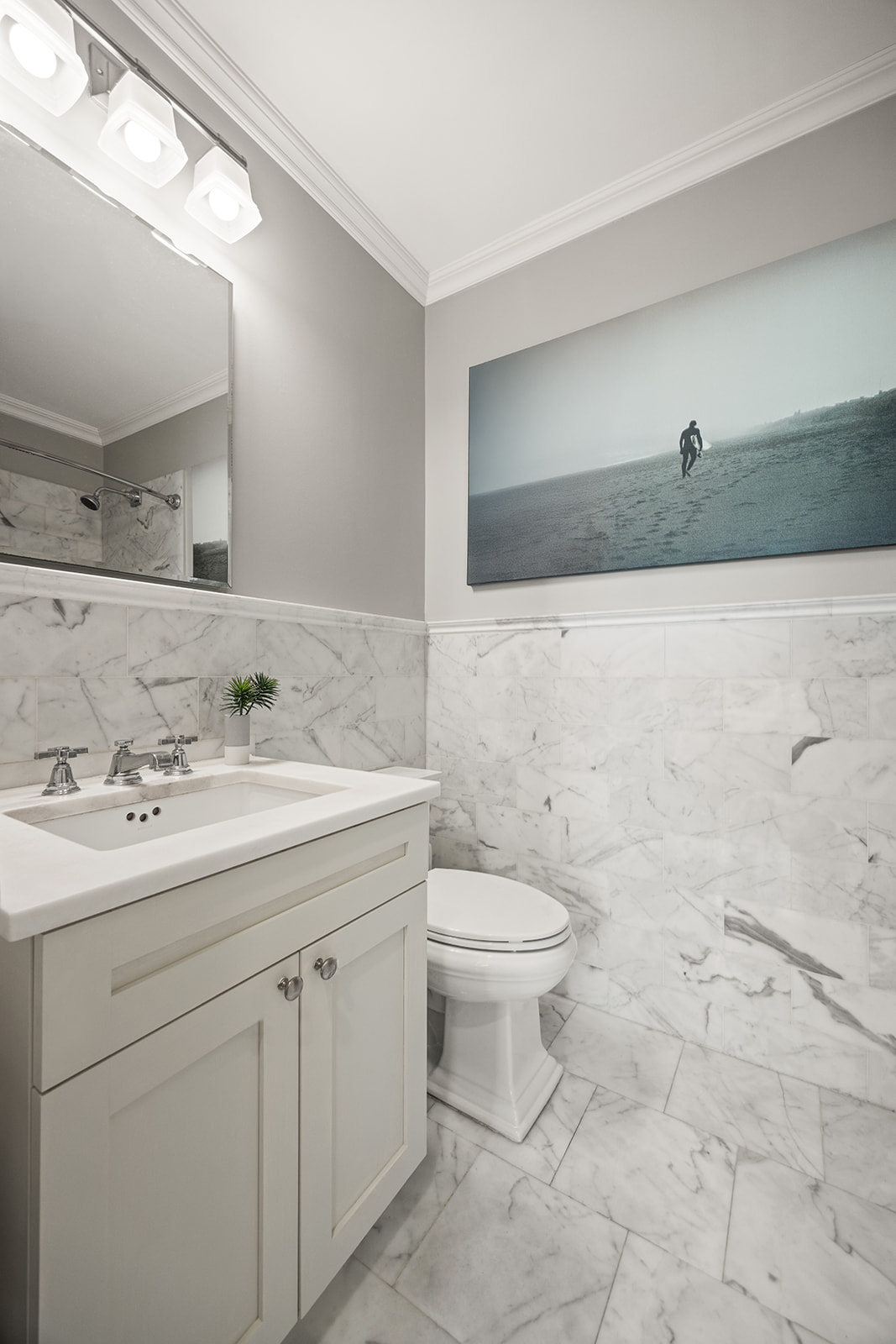493 18th Street, Unit 2 Brooklyn, NY 11215 - Photo 7 of 13 a bathroom with a sink toilet and mirror