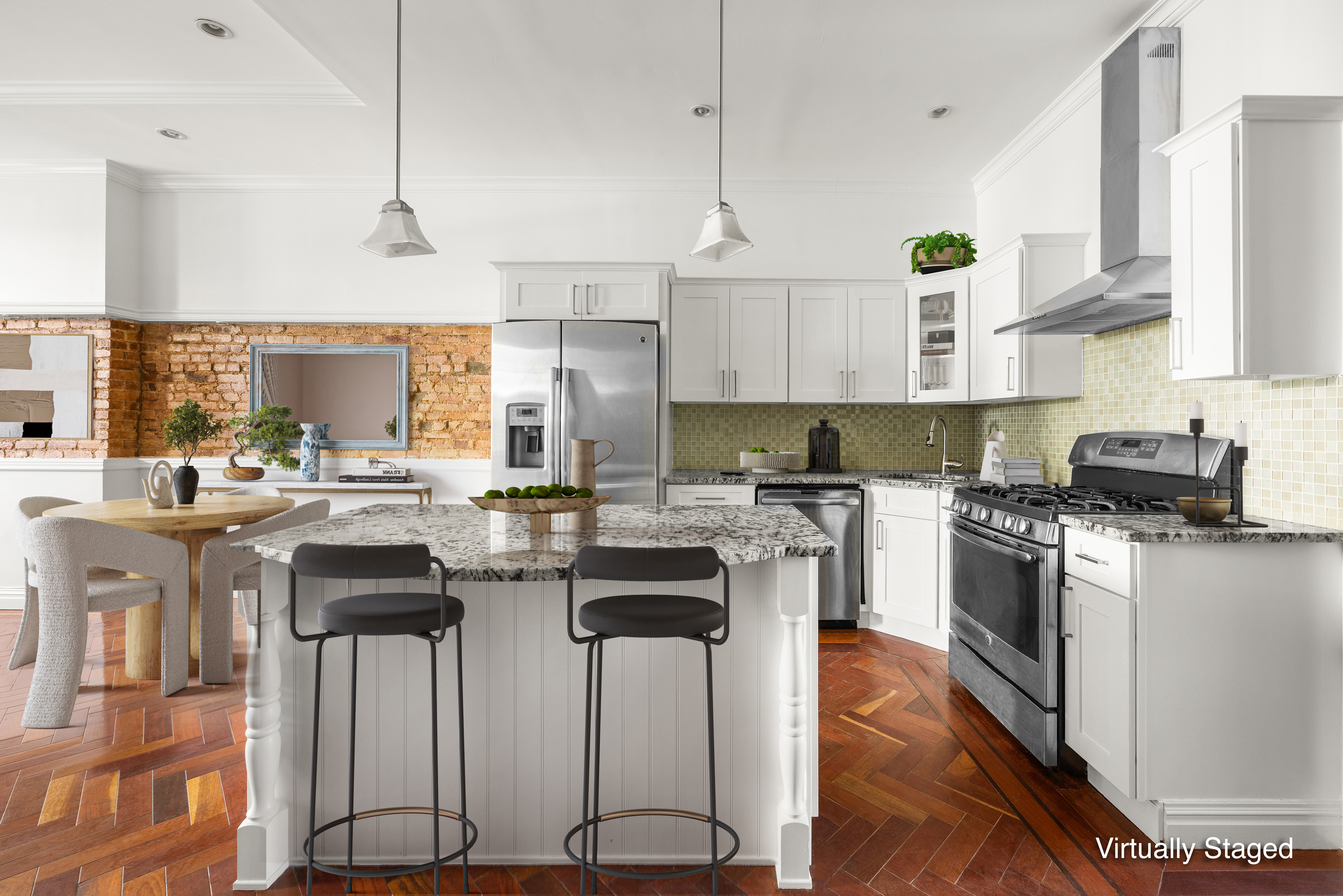78 Pilling Street Brooklyn, NY 11207 - Photo 3 of 15 a kitchen with stainless steel appliances granite countertop a sink and cabinets