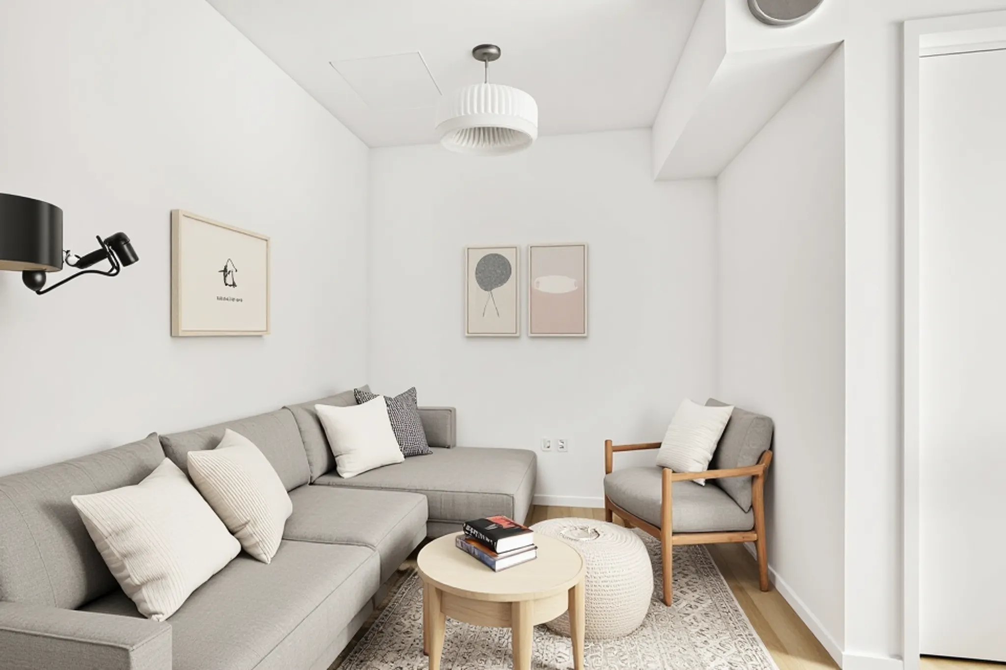 98 Front Street, Unit 9A Brooklyn, NY 11201 - Photo 8 of 31 a living room with furniture and a chair