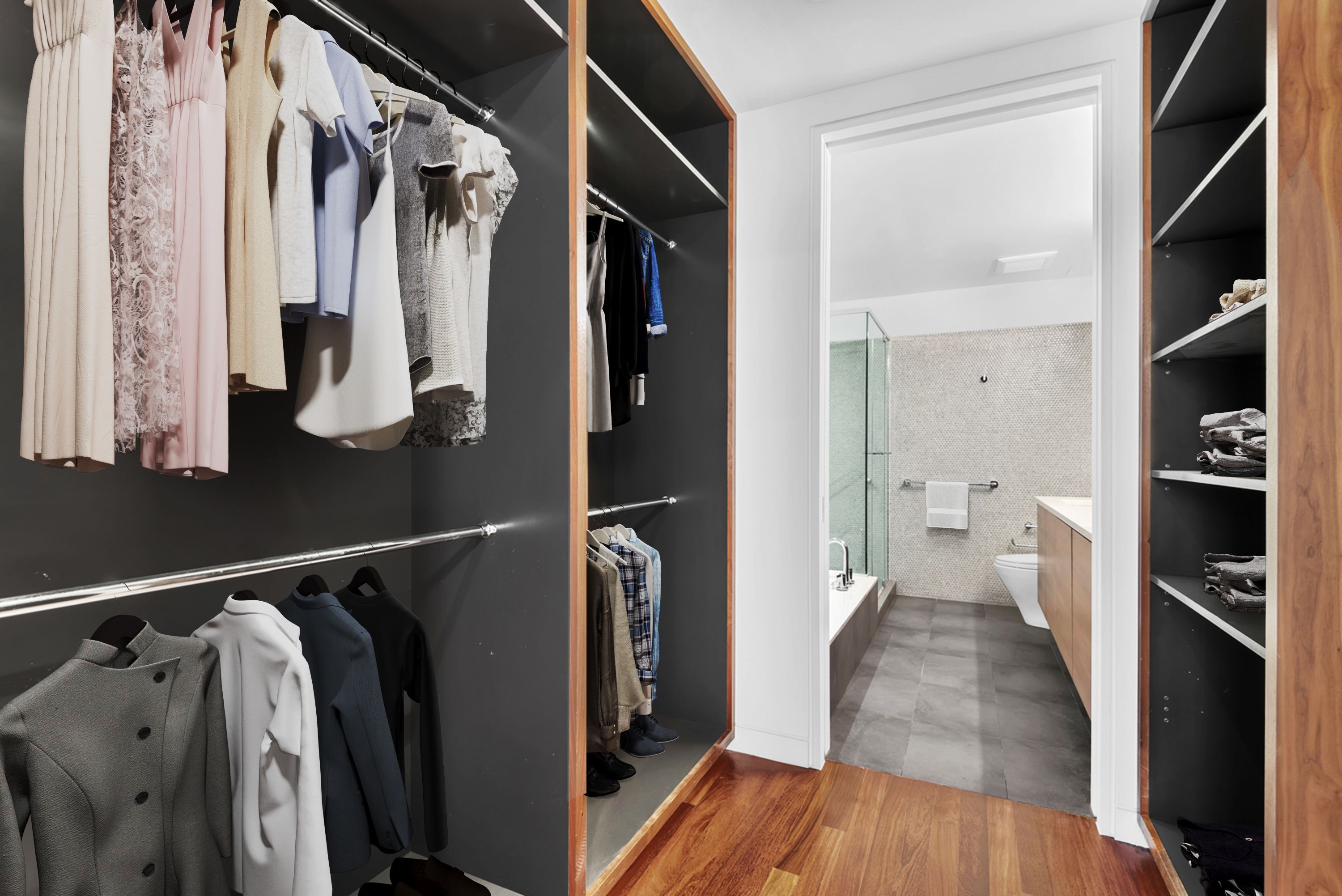 210 West 96th Street, Unit 6 Manhattan, NY 10025 - Photo 11 of 14 a view of walk in closet with clothes and shoes