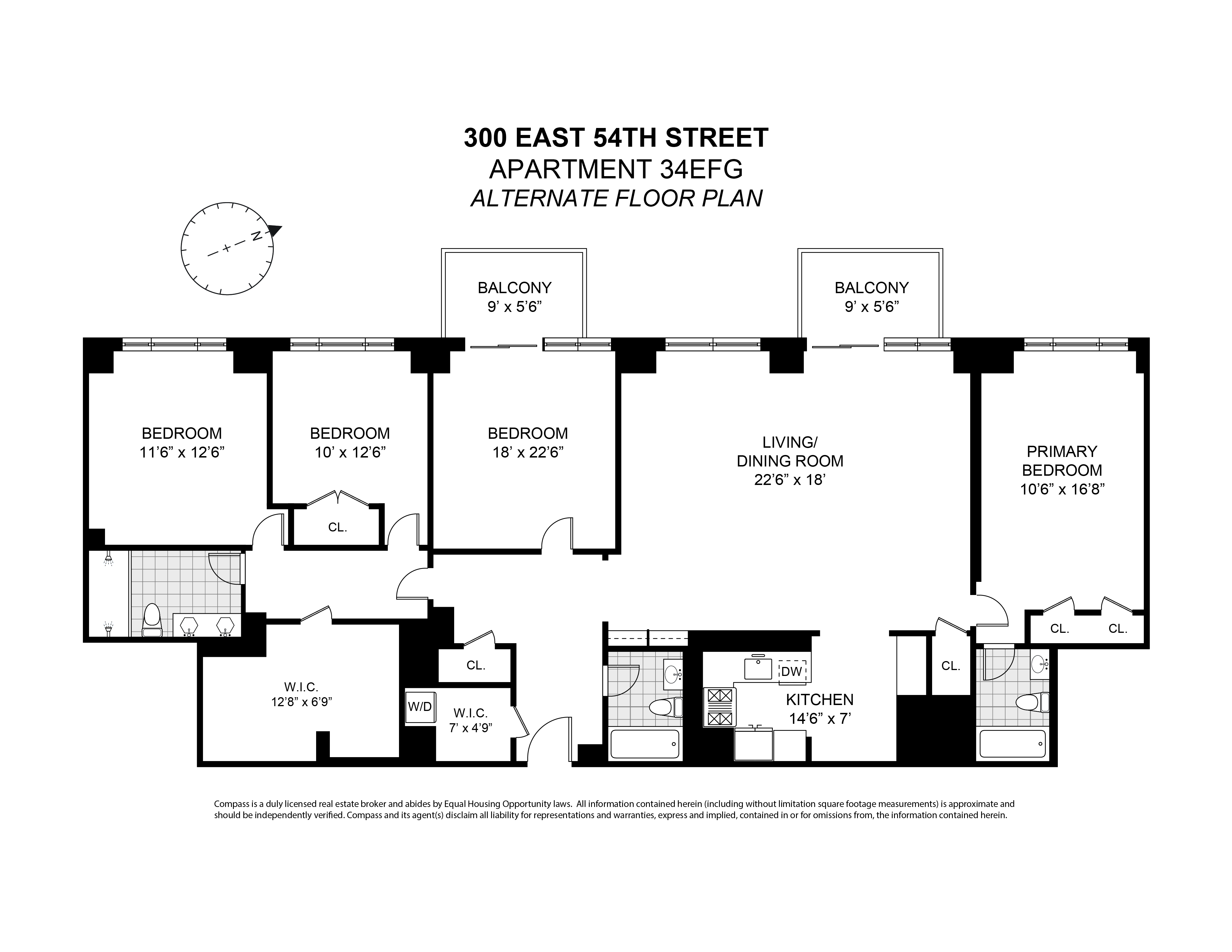 300 East 54th Street, Unit 34GF Manhattan, NY 10022 - Photo 16 of 16 a picture of a floor plan
