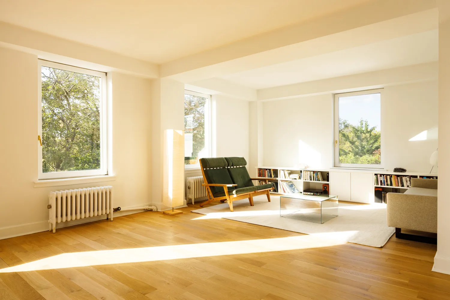 a view of a livingroom with a dinning table and chair