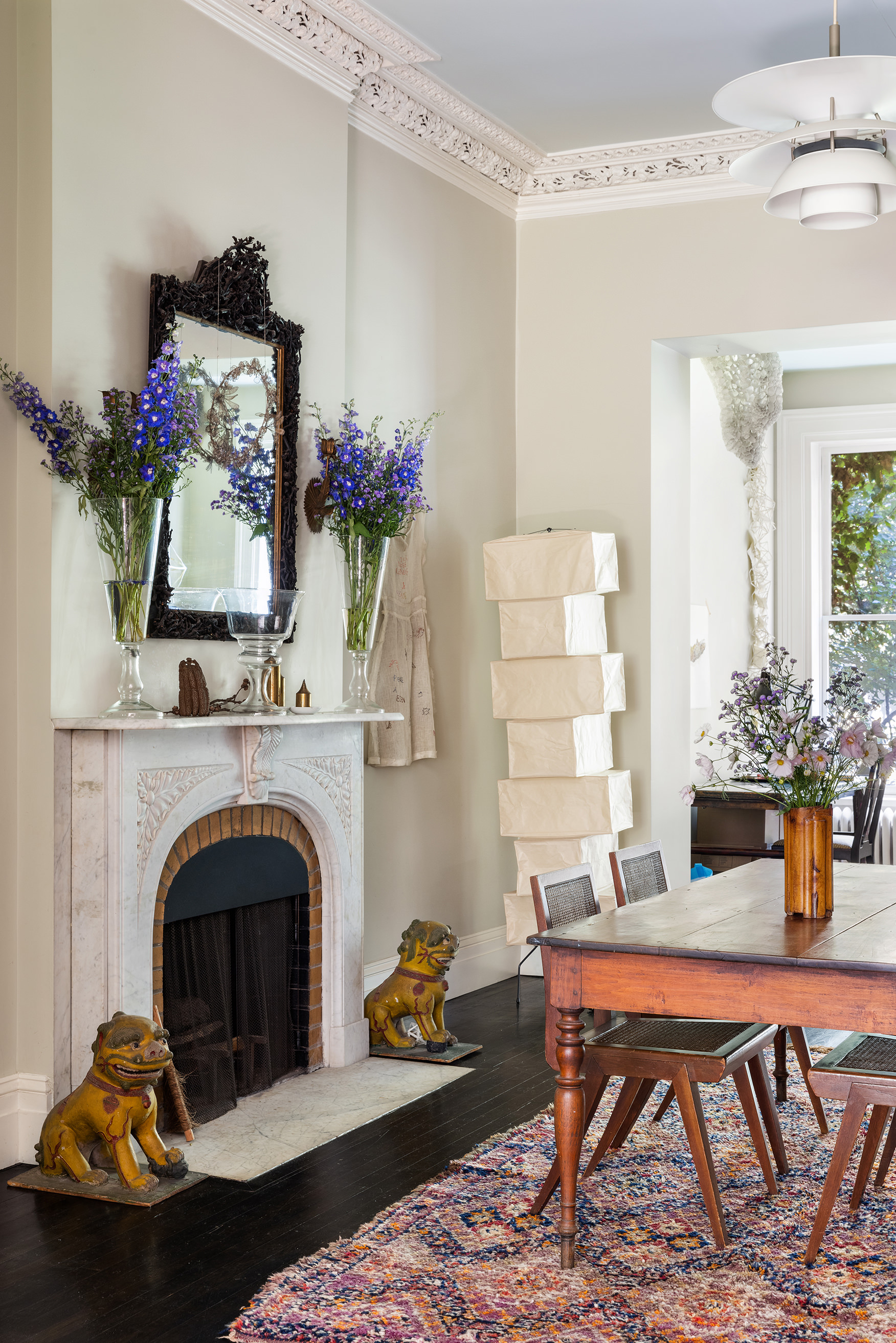 25 Perry Street Manhattan, NY 10014 - Photo 7 of 32 a living room with furniture and a fireplace