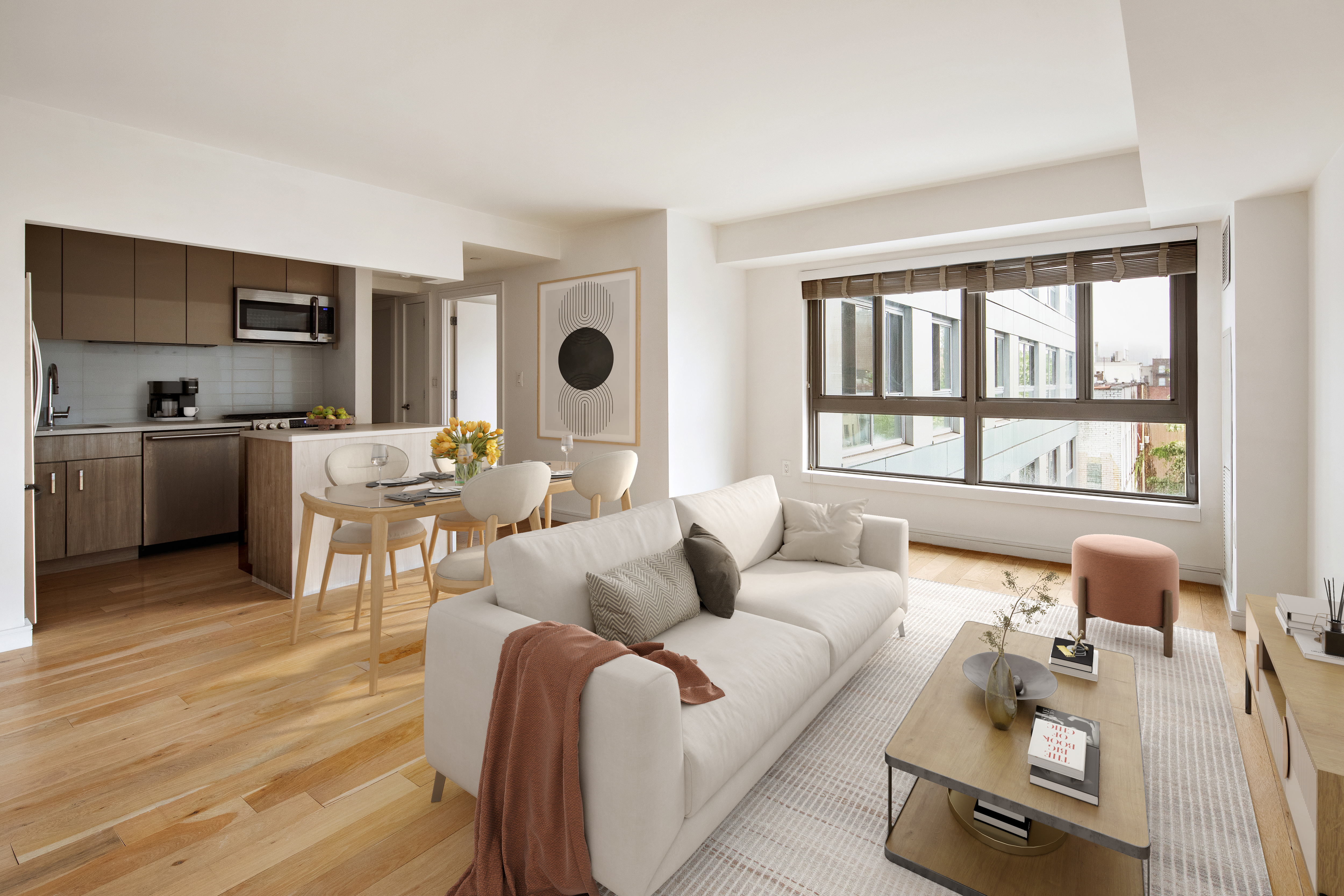 171 West 131st Street, Unit 519 Manhattan, NY 10027 - Photo 1 of 10 a living room with furniture and a window