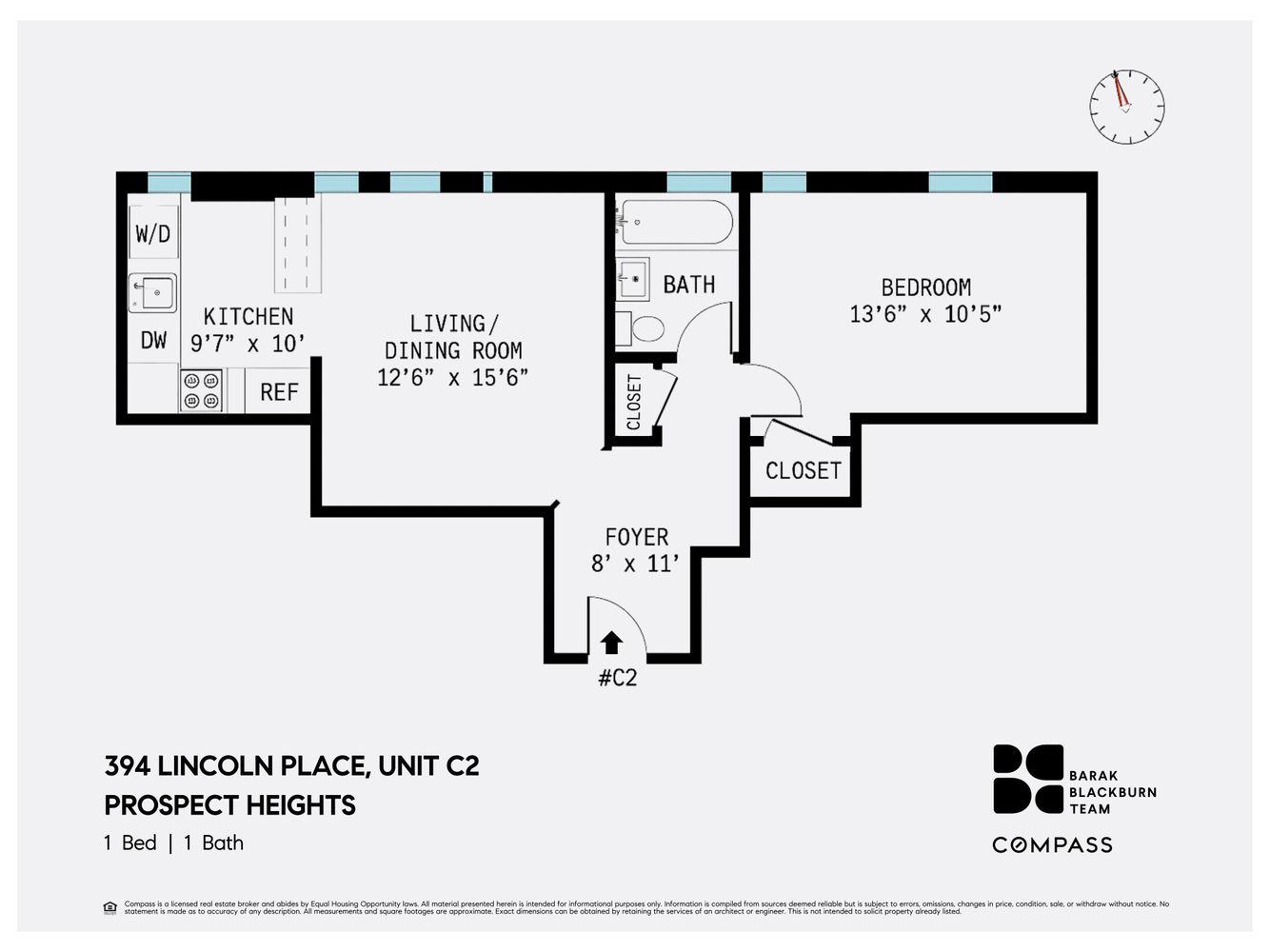 394 Lincoln Place, Unit C2 Brooklyn, NY 11238 - Photo 13 of 13 a picture of a wall with a white wall