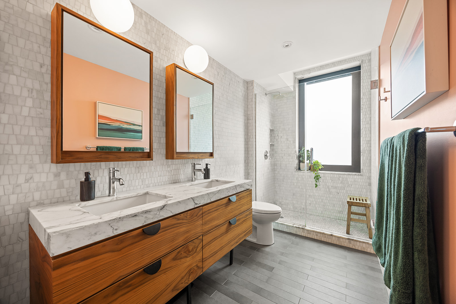 305 23rd Street, Unit 3W Brooklyn, NY 11215 - Photo 9 of 21 a bathroom with a sink and a mirror