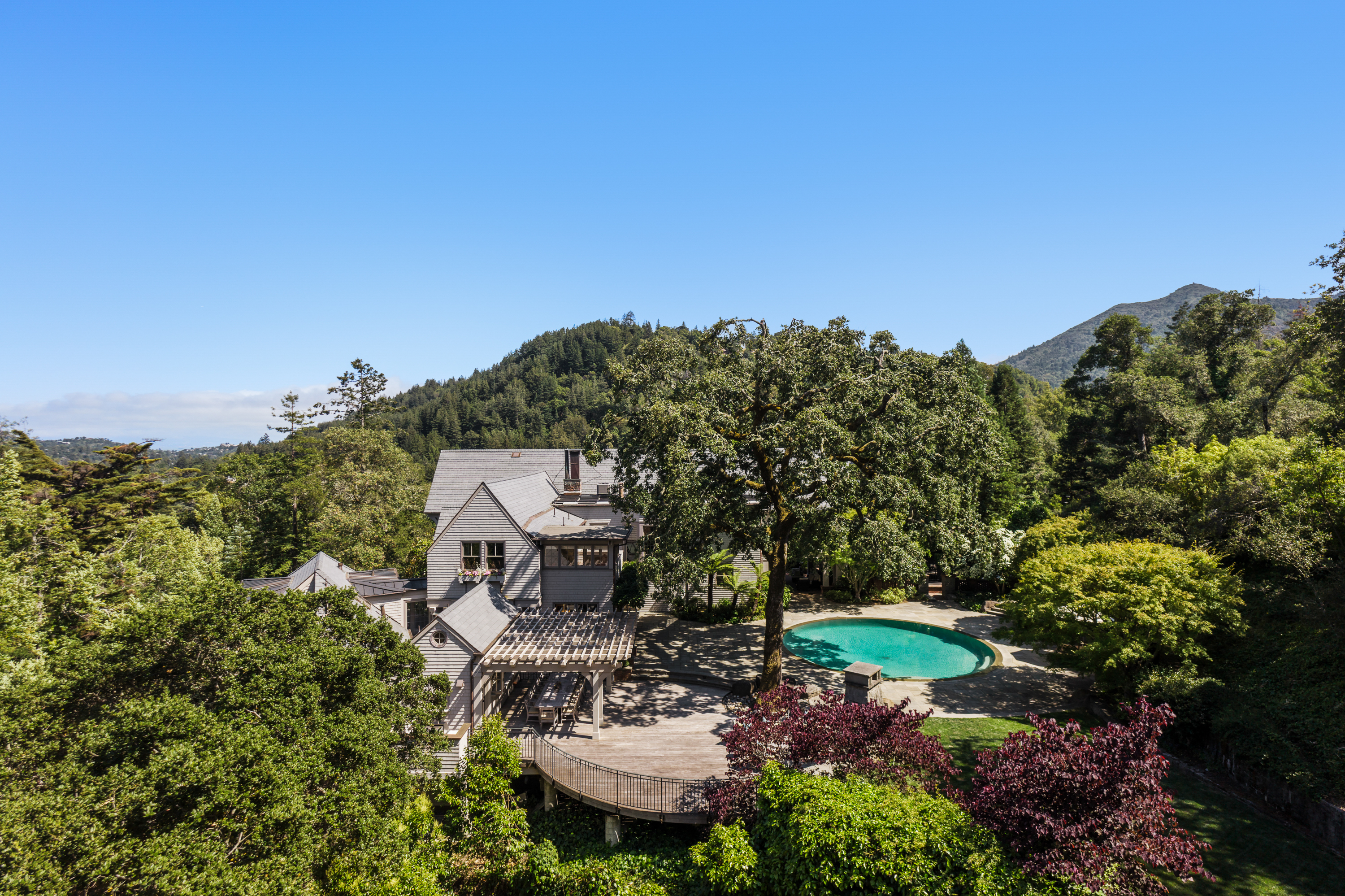 37 Upper Road Ross, CA 94957 - Photo 62 of 68 a view of a swimming pool with a patio