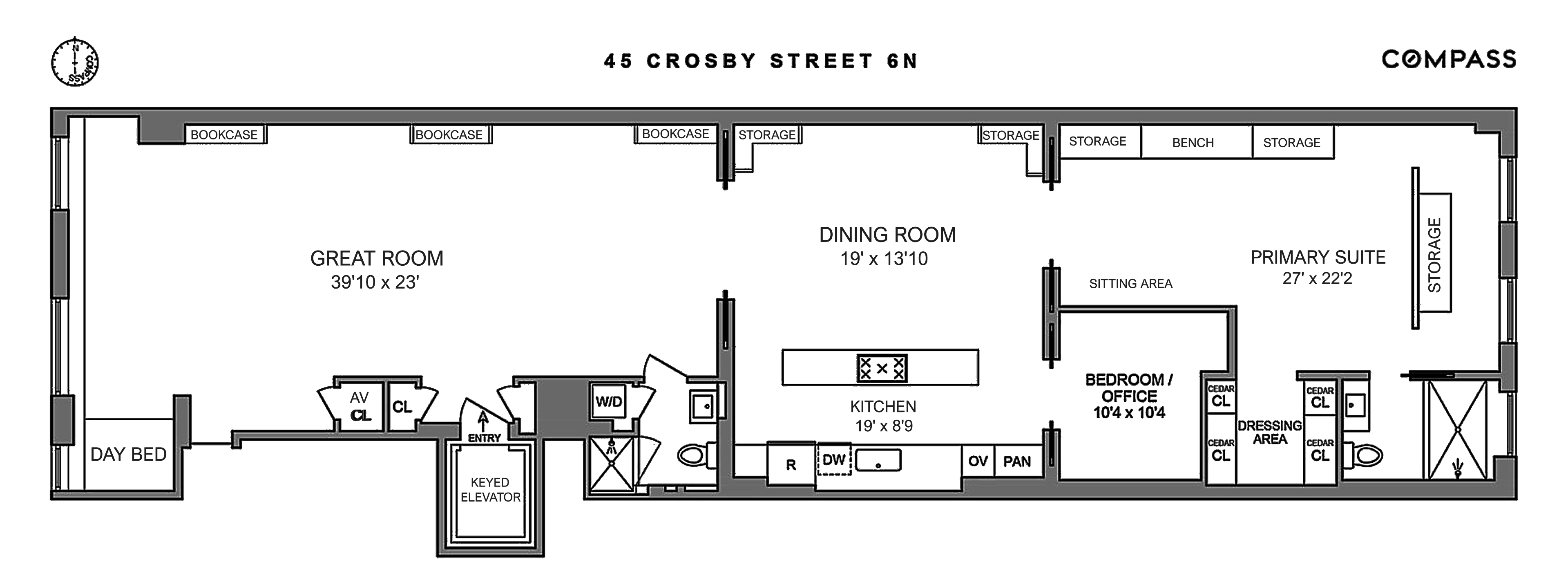 45 Crosby Street, Unit 6 North Manhattan, NY 10012 - Photo 17 of 17 a picture of a bathroom with a shower