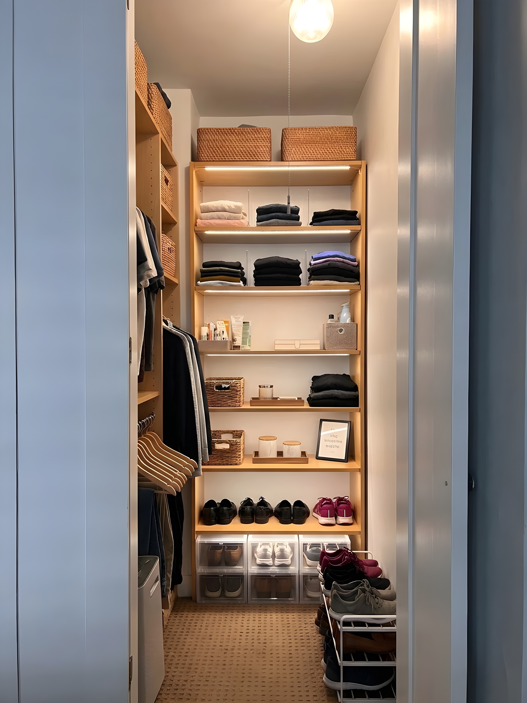 10 West 66th Street, Unit 7C Manhattan, NY 10023 - Photo 7 of 19 a view of walk in closet with empty racks