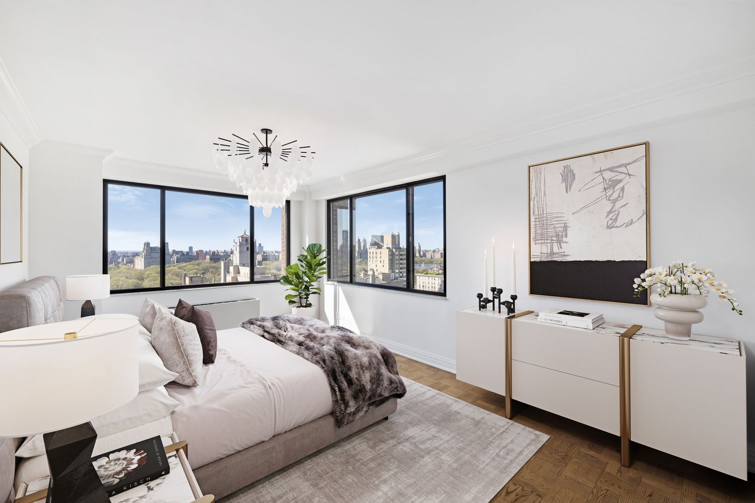 40 East 80th Street, Unit 25A Manhattan, NY 10075 - Photo 6 of 18 a bed room with a bed and a large window