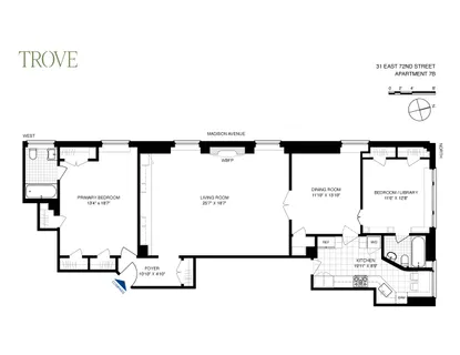 $2,495,000 | 31 East 72nd Street, Unit 7B | Lenox Hill